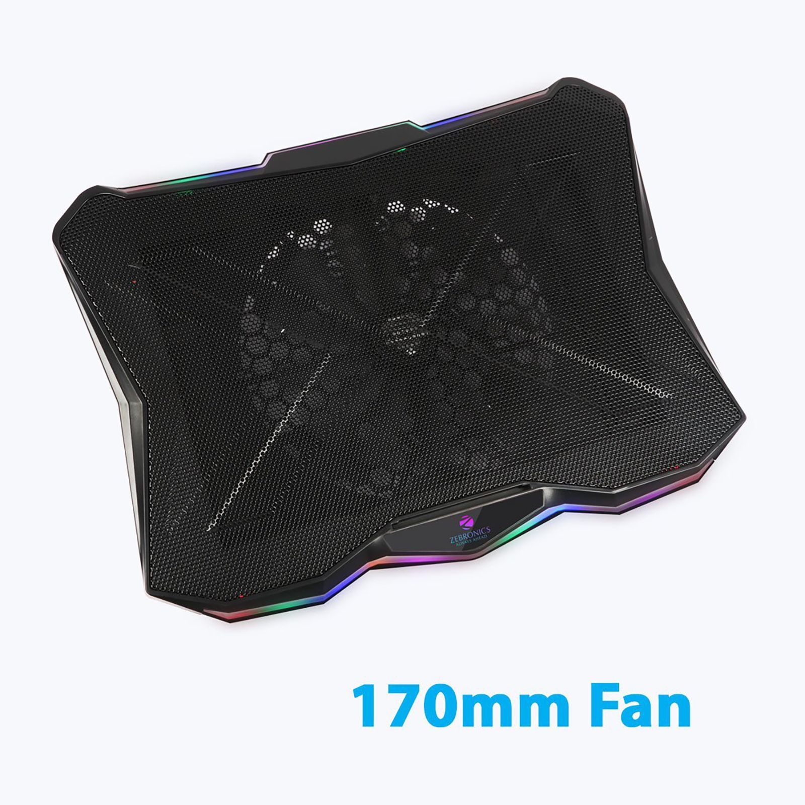 ZEBRONICS ZEB-NC7000 Stand with Cooling Fan For Laptop (USB Powered, A180-ZEB-NC7000, Black)_4