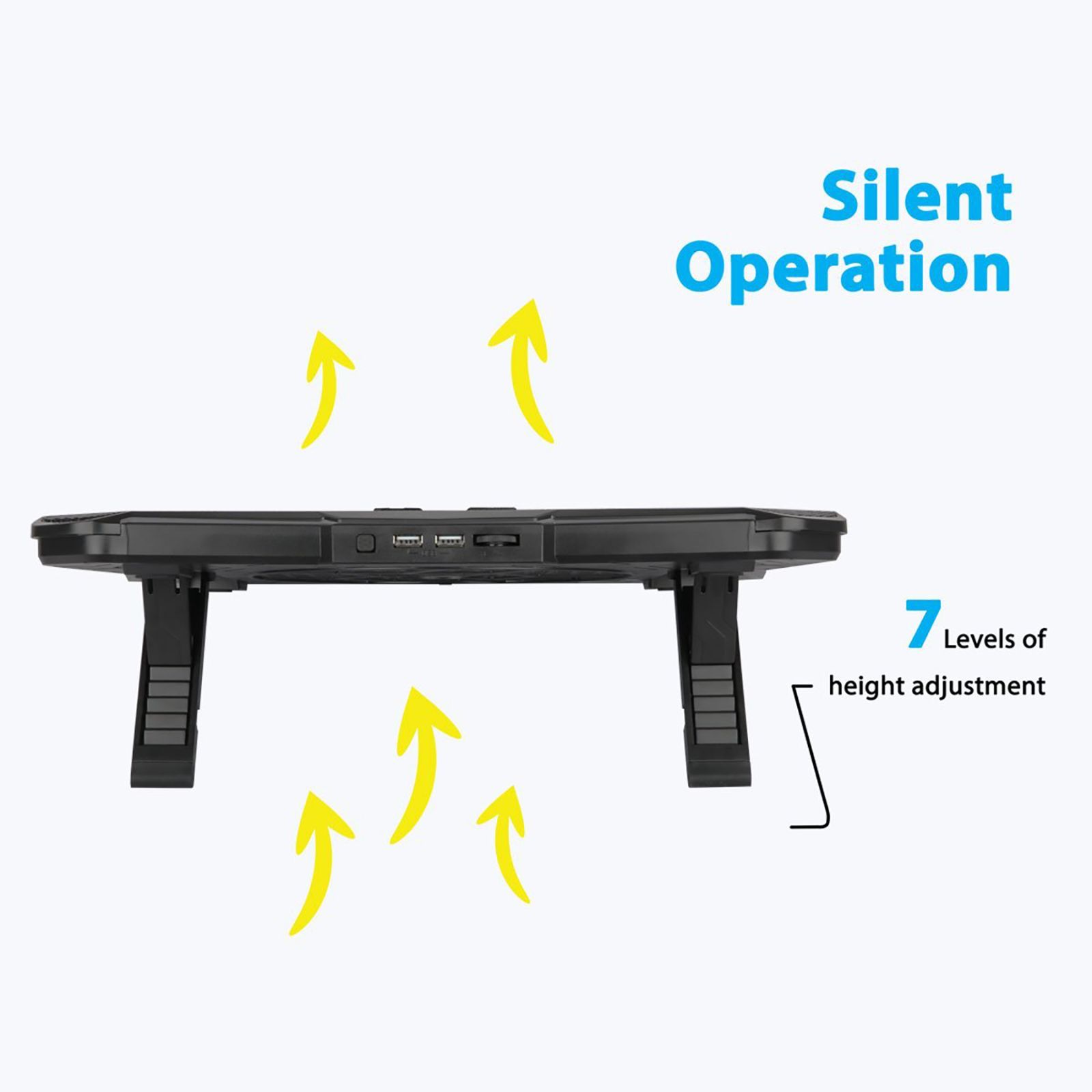 ZEBRONICS ZEB-NC7000 Stand with Cooling Fan For Laptop (USB Powered, A180-ZEB-NC7000, Black)_6