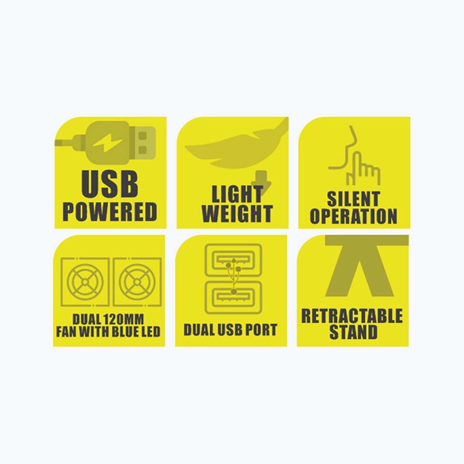 ZEBRONICS ZEB-NC3300 Stand with Cooling Fan For Laptop (Dual USB Port, A180-ZEB-NC3300, Black)_9