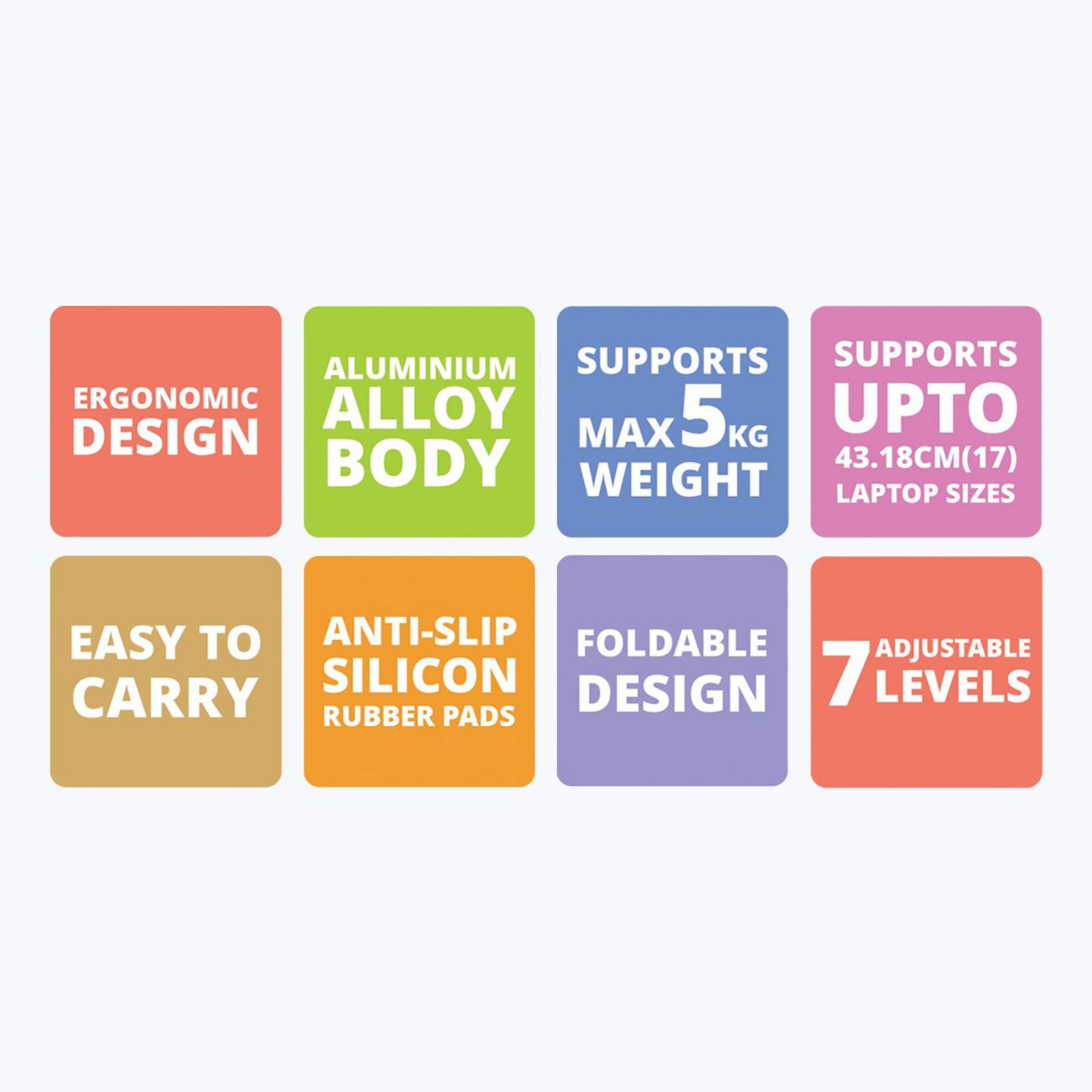 ZEBRONICS ZEB-NS2000 Laptop Stand (7 Adjustable Levels, A31-NS2000, Dark Grey) ZEBRONICS ZEB-NS2000 Laptop Stand (7 Adjustable Levels, A31-NS2000, Dark Grey)_9