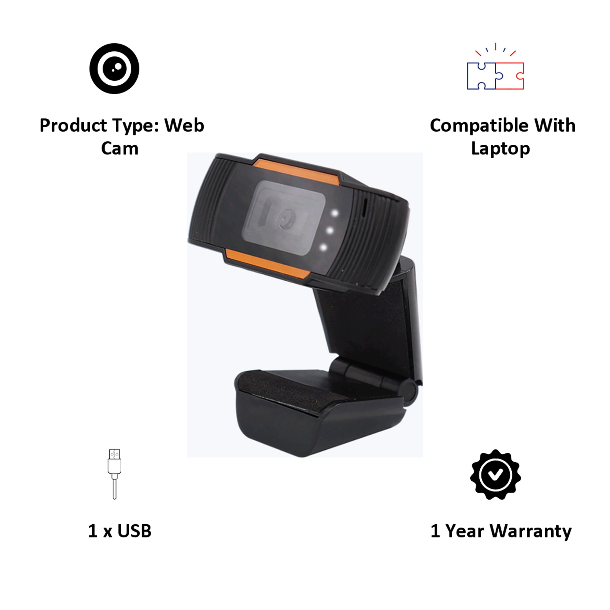 ZEBRONICS Zeb-Crisp Pro 5P Web Cam (Built-in Microphone, Black)_3