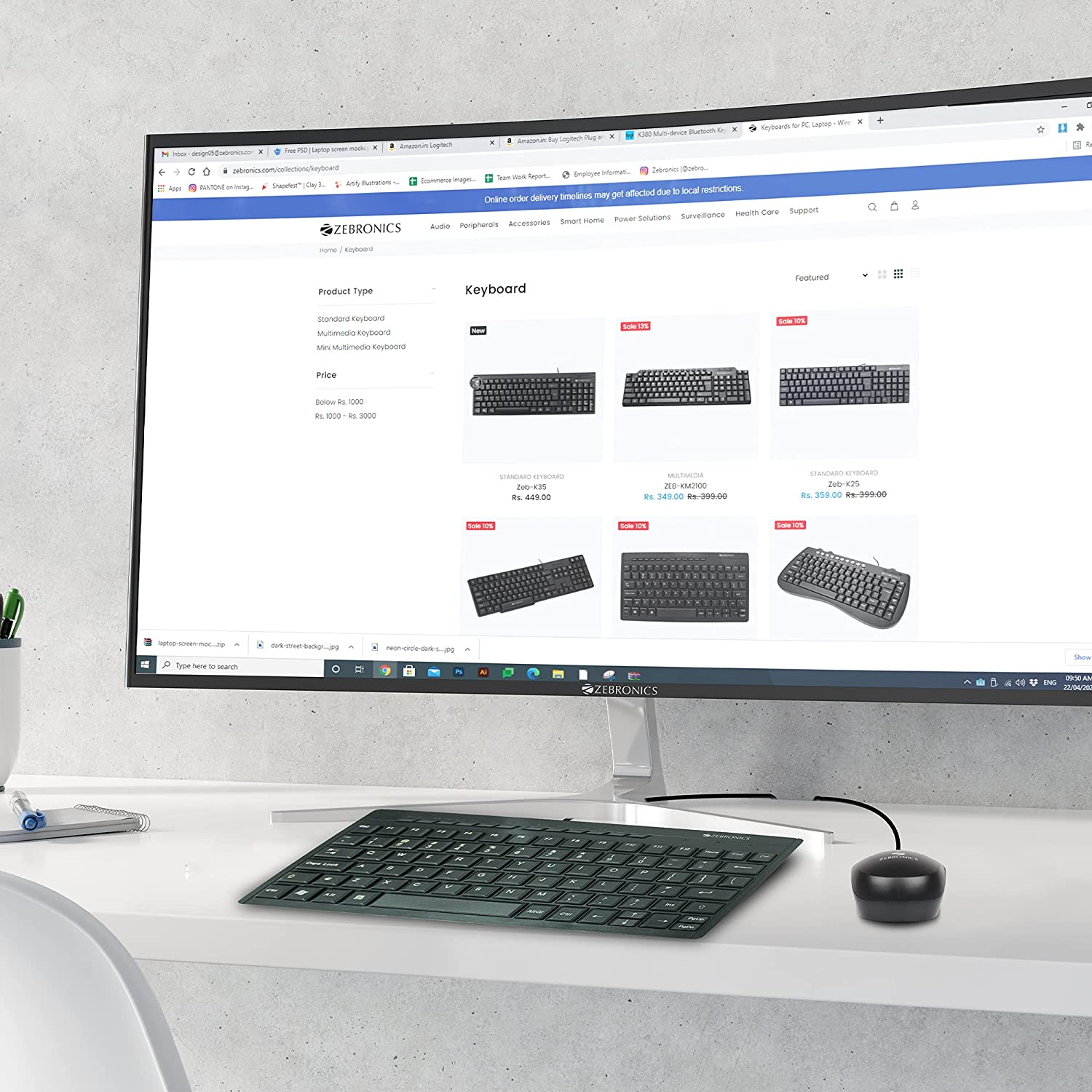 ZEBRONICS ZEB-K04 Wired Keyboard with Dedicated Multimedia Keys (Laser Printed Keycaps, Black)_8