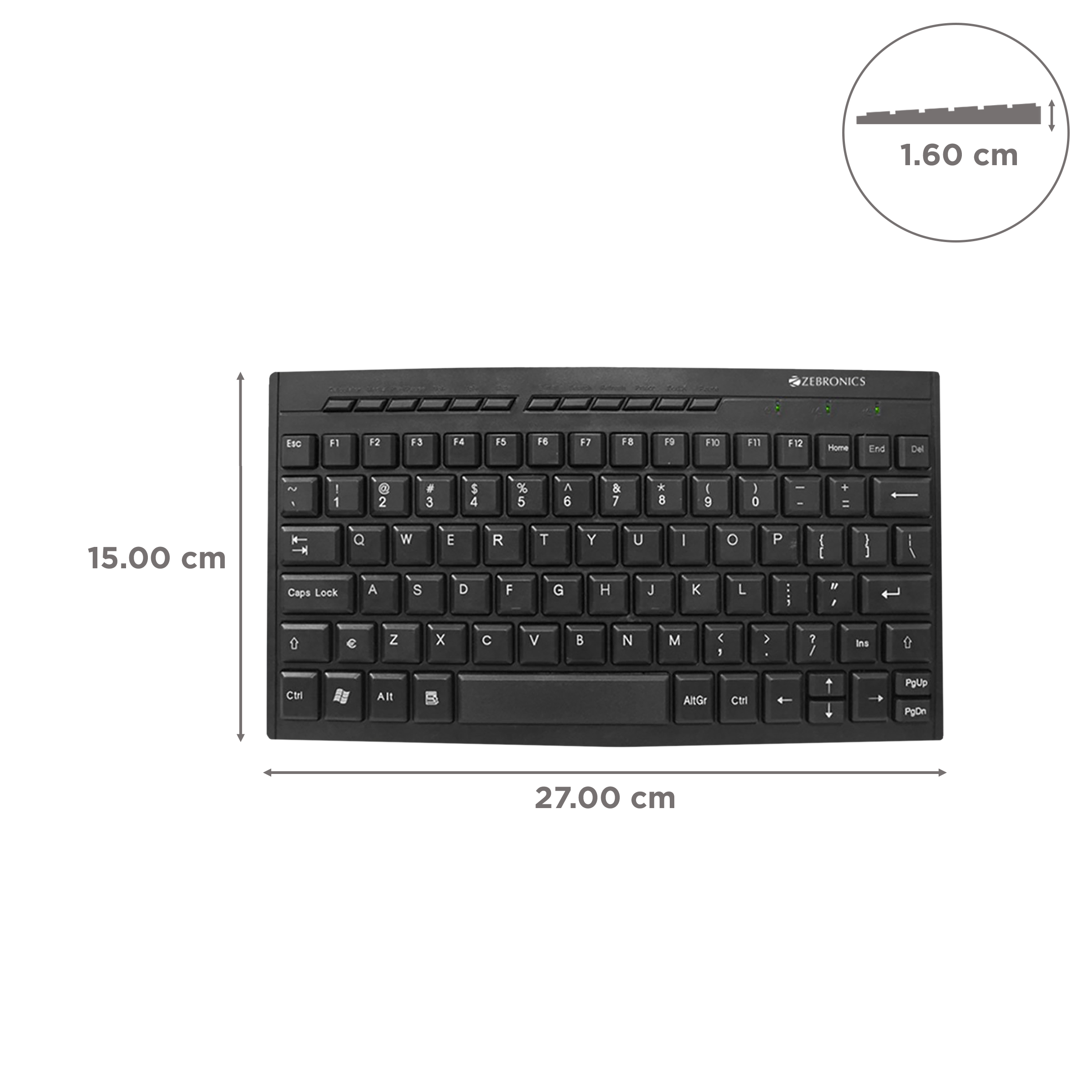 ZEBRONICS ZEB-K04 Wired Keyboard with Dedicated Multimedia Keys (Laser Printed Keycaps, Black)_3