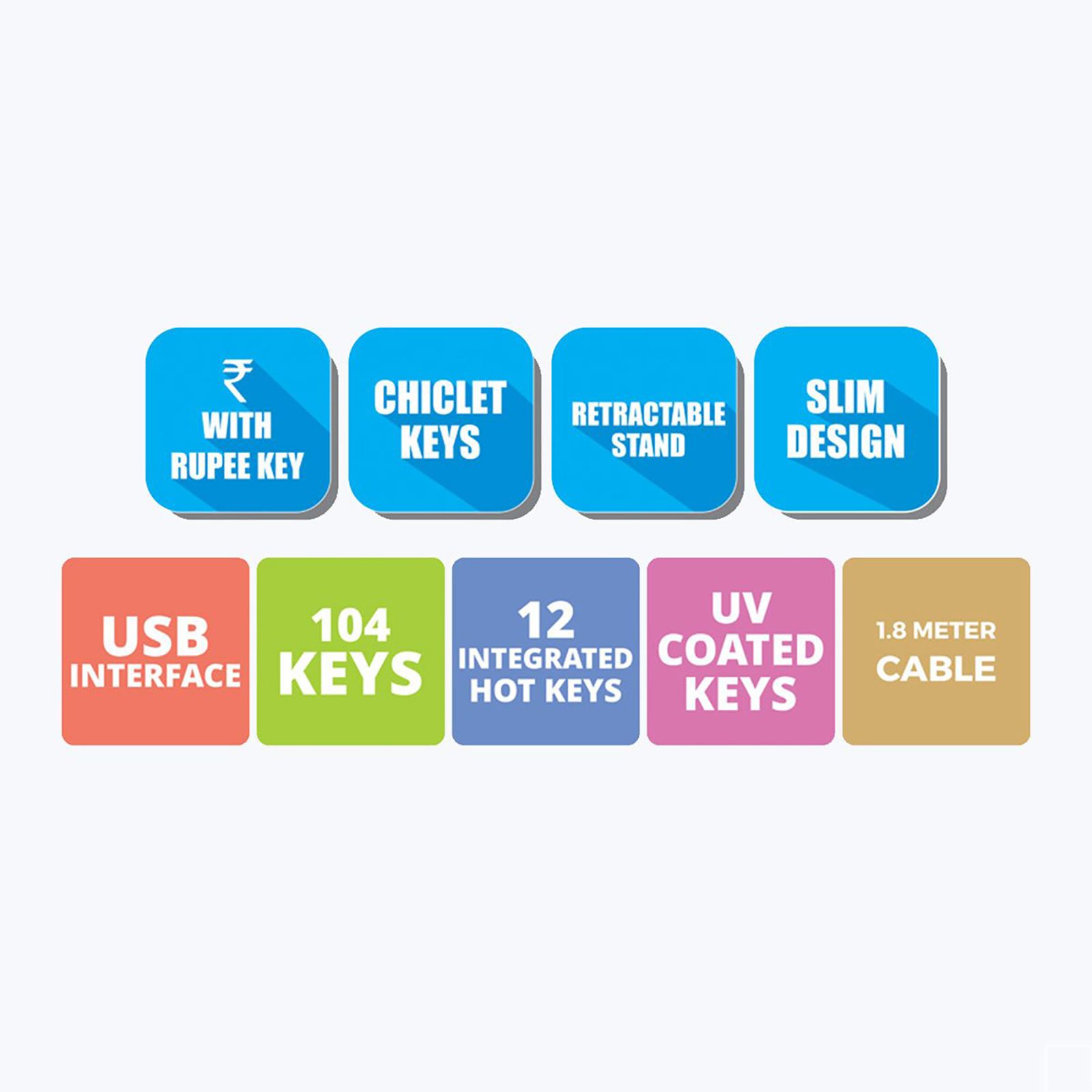 ZEBRONICS ZEB-DLK01 Wired Keyboard with Number Pad (UV Coated Keys, White)_8