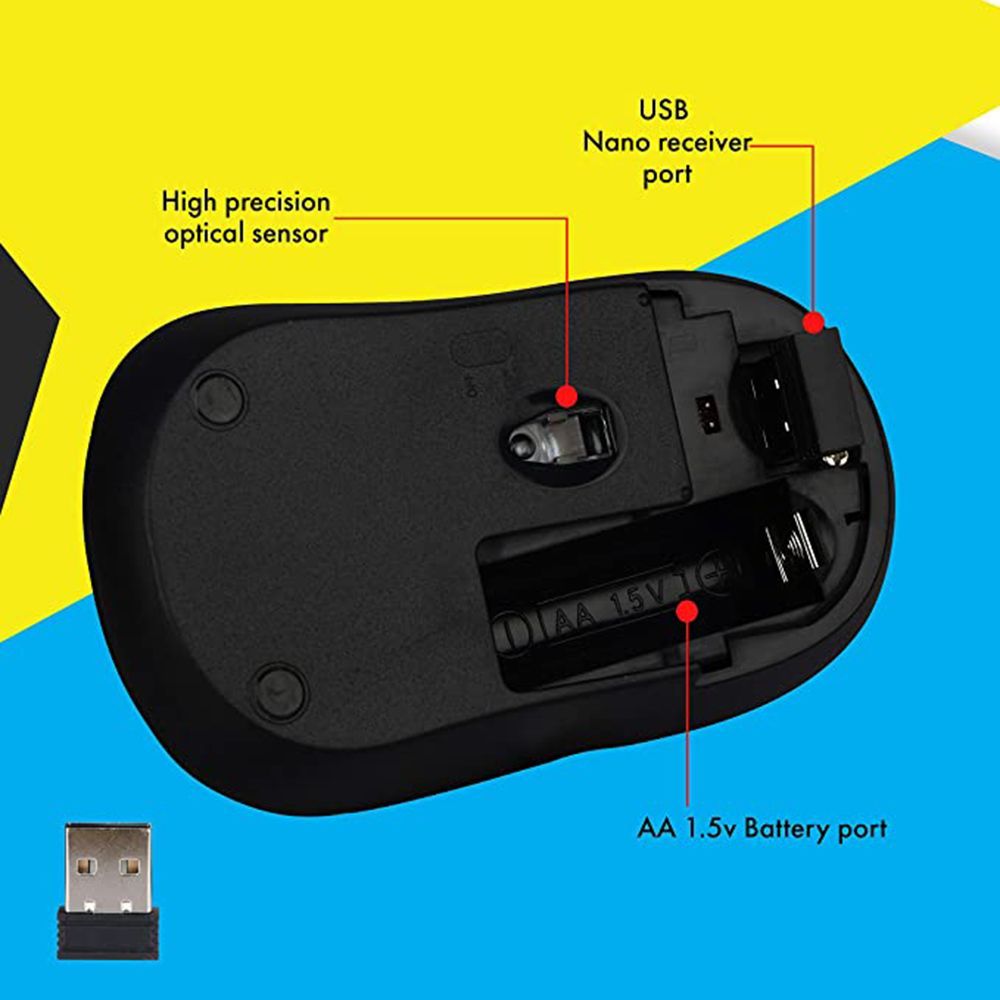 ZEBRONICS Zeb-Bold Wireless Optical Mouse (1600 DPI Adjustable, Smart Energy Saving Mode, Black)_8