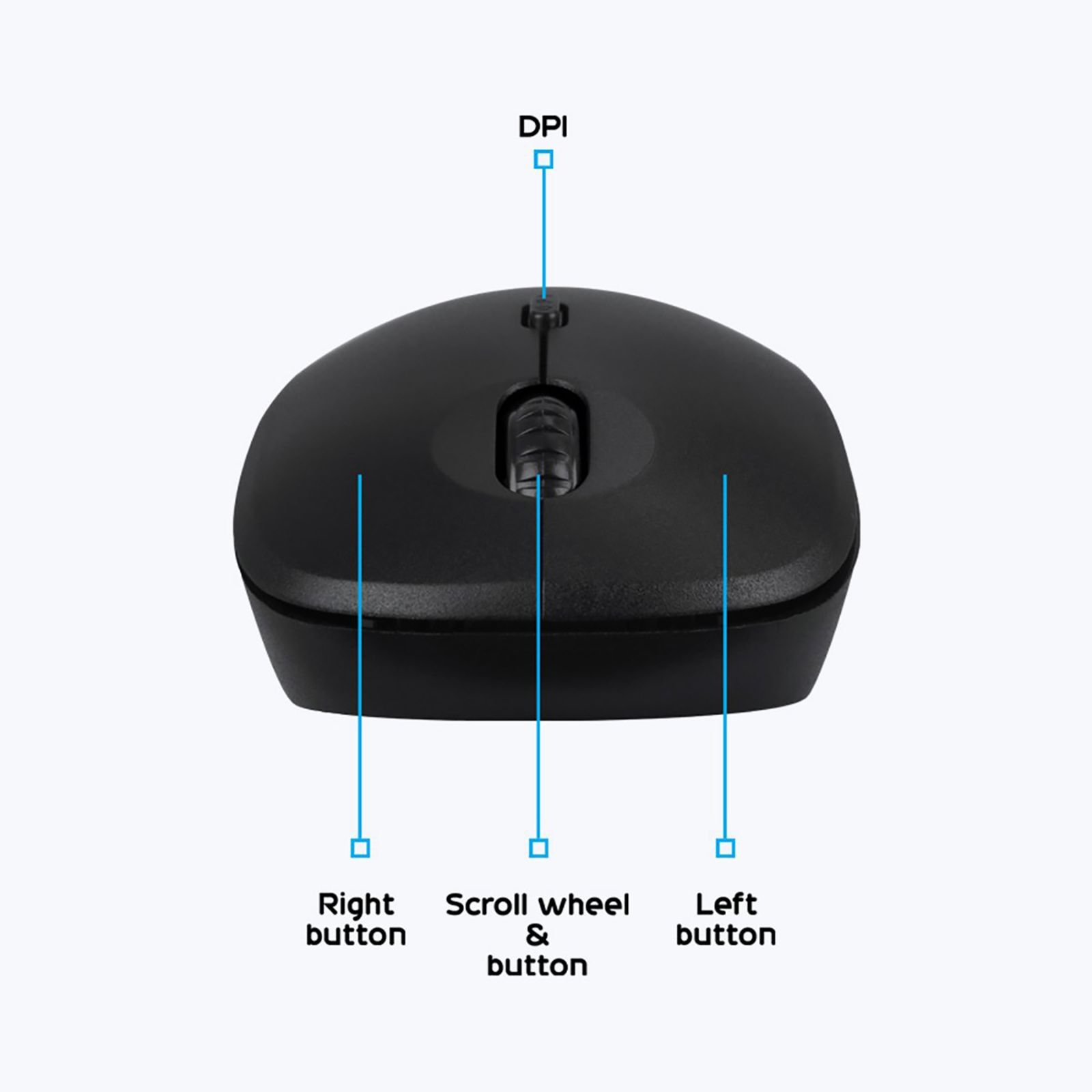 ZEBRONICS Zeb-Bold Wireless Optical Mouse (1600 DPI Adjustable, Smart Energy Saving Mode, Black)_10
