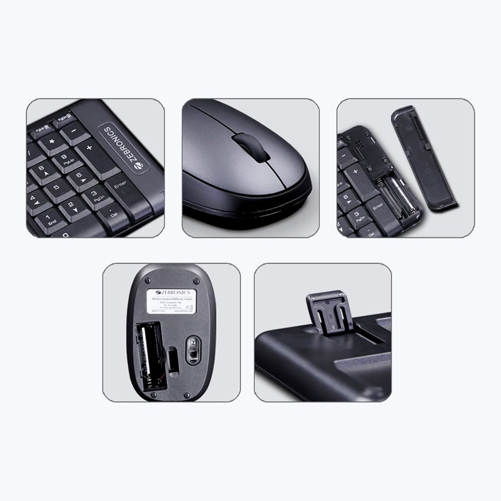 ZEBRONICS ZEB-Companion 104 Wireless Keyboard & Mouse Combo (100 Keys, 1200 DPI, Advanced Optical Sensor Technology, Black)_3