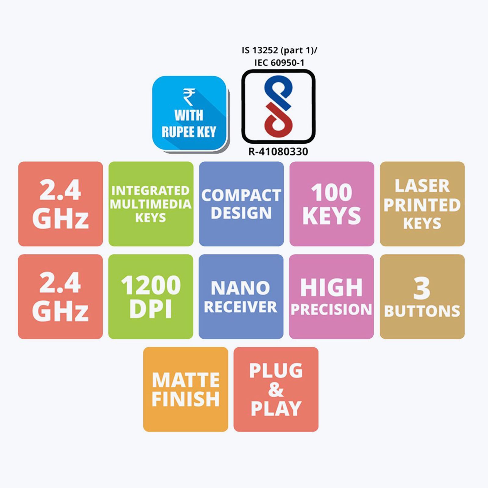 ZEBRONICS ZEB-Companion 104 Wireless Keyboard & Mouse Combo (100 Keys, 1200 DPI, Advanced Optical Sensor Technology, Black)_11