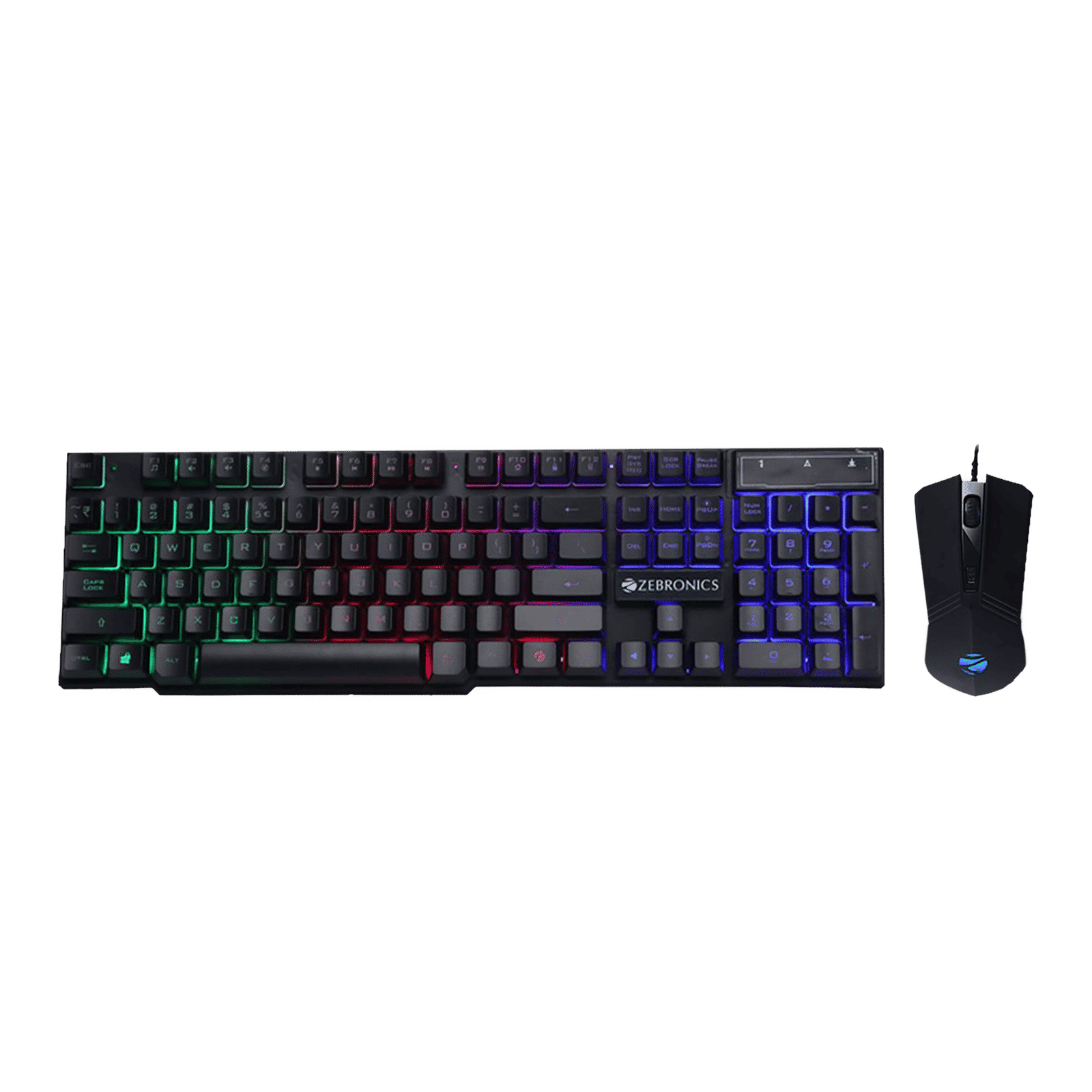 ZEBRONICS ZEB-Fighter Wired Gaming Keyboard & Mouse Combo (108 Keys, 2000 DPI Adjustable, High Precision Sensor, Black)_1