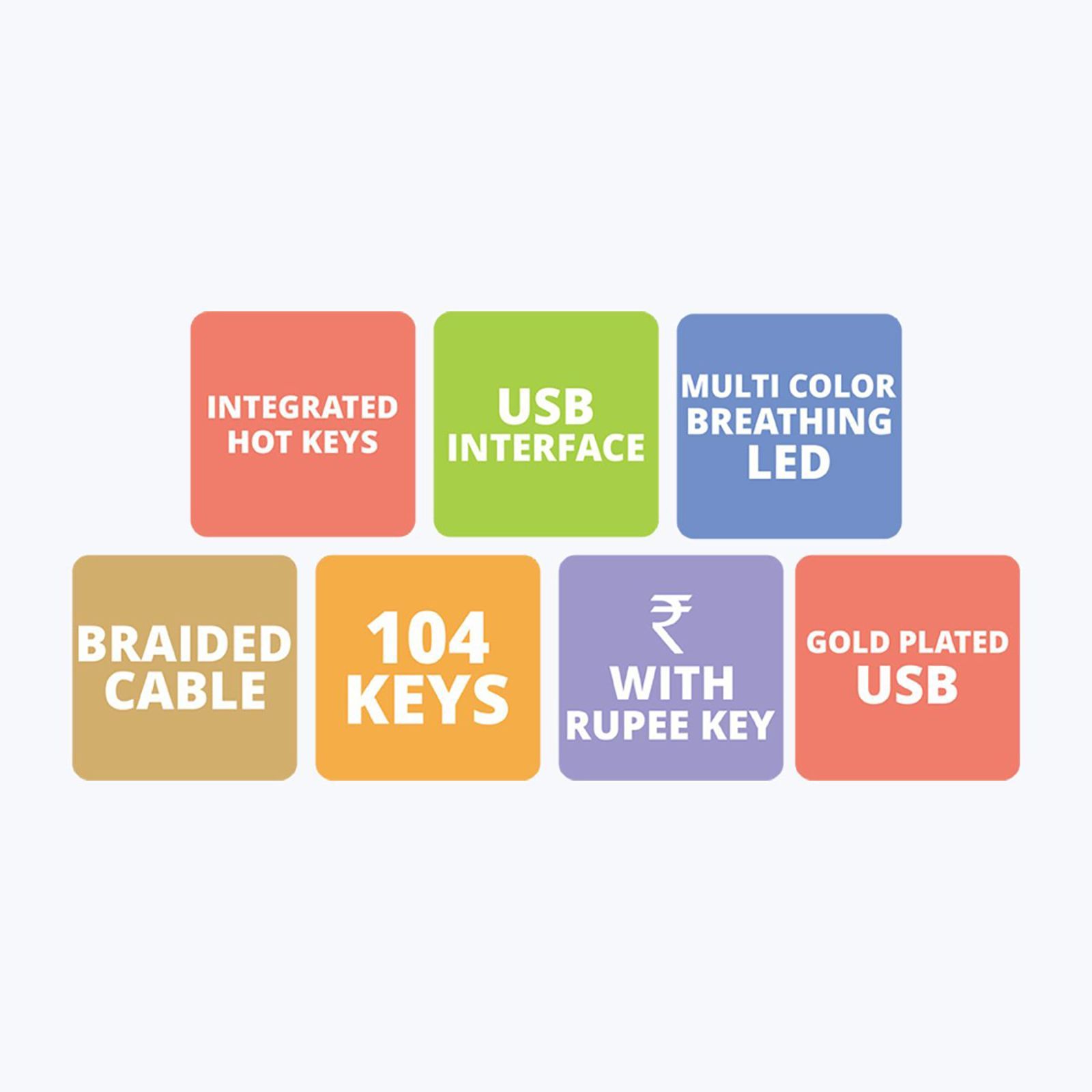 ZEBRONICS ZEB-Fighter Wired Gaming Keyboard & Mouse Combo (108 Keys, 2000 DPI Adjustable, High Precision Sensor, Black)_5