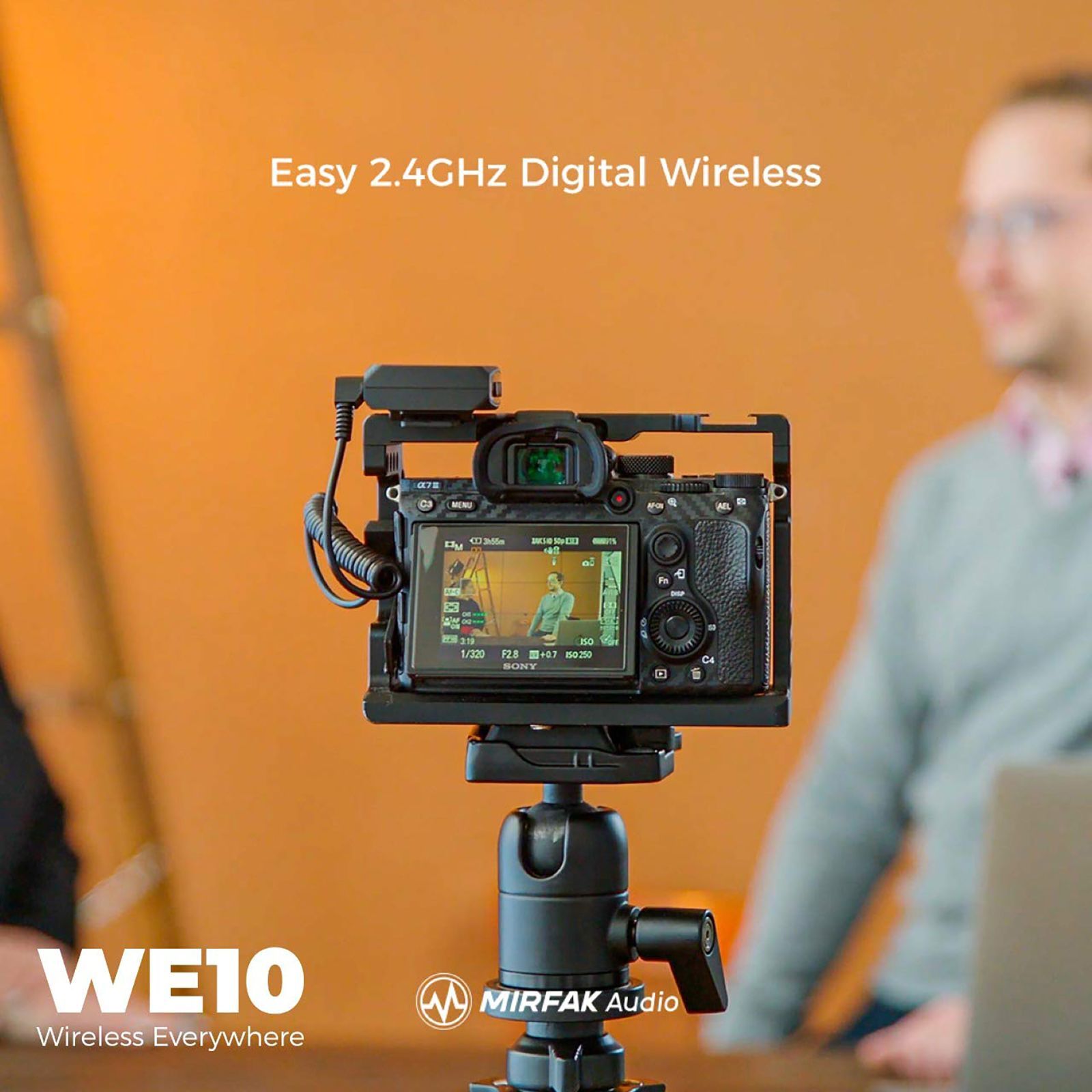 MIRFAK Audio WE10 Camera Mount Wireless Microphone (Multi-Function Screen, Black)_7