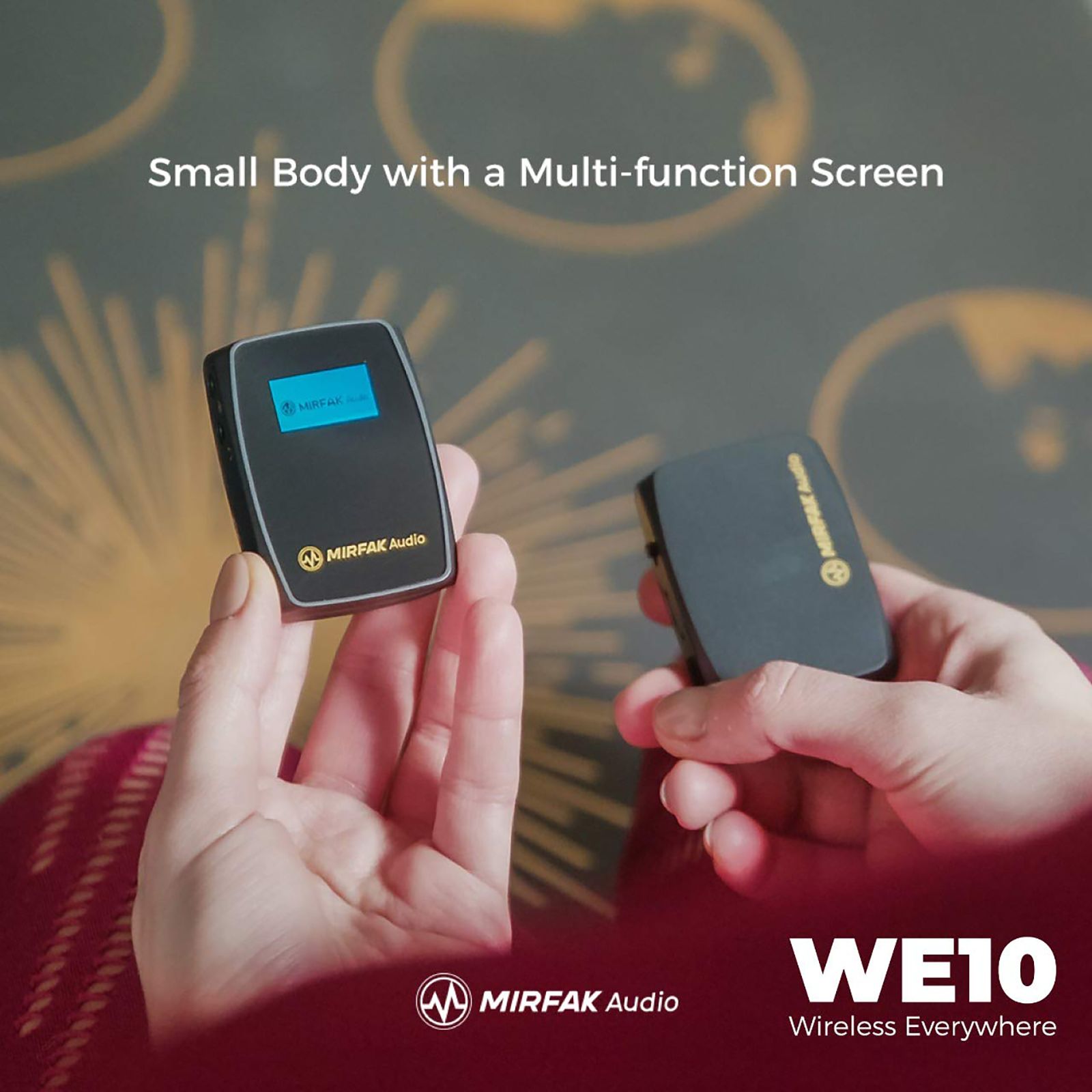 MIRFAK Audio WE10 Camera Mount Wireless Microphone (Multi-Function Screen, Black)_8