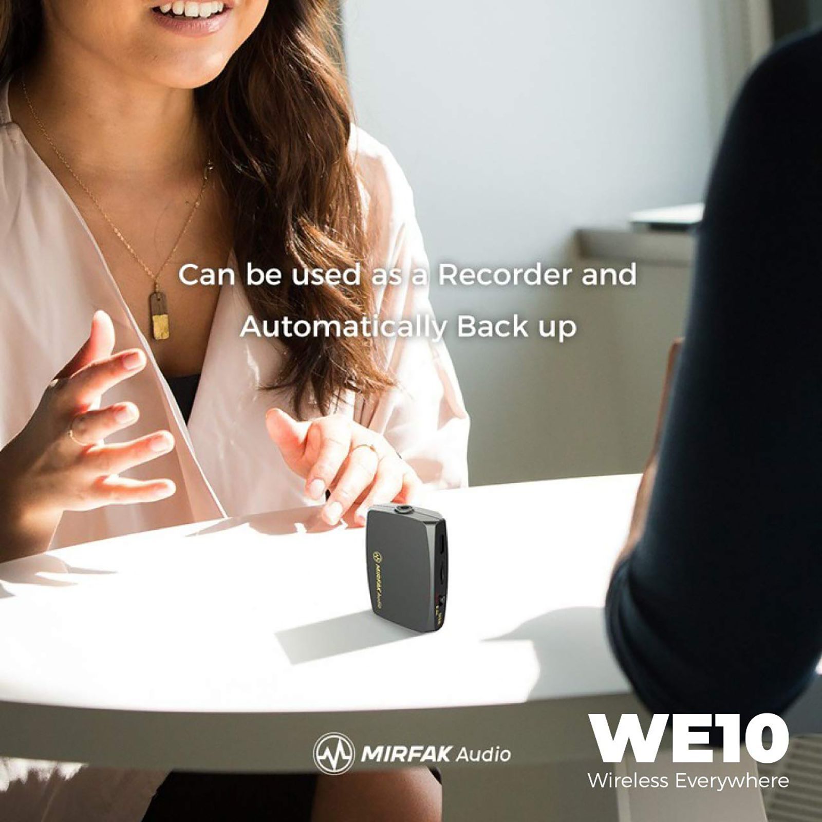 MIRFAK Audio WE10 Camera Mount Wireless Microphone (Multi-Function Screen, Black)_10