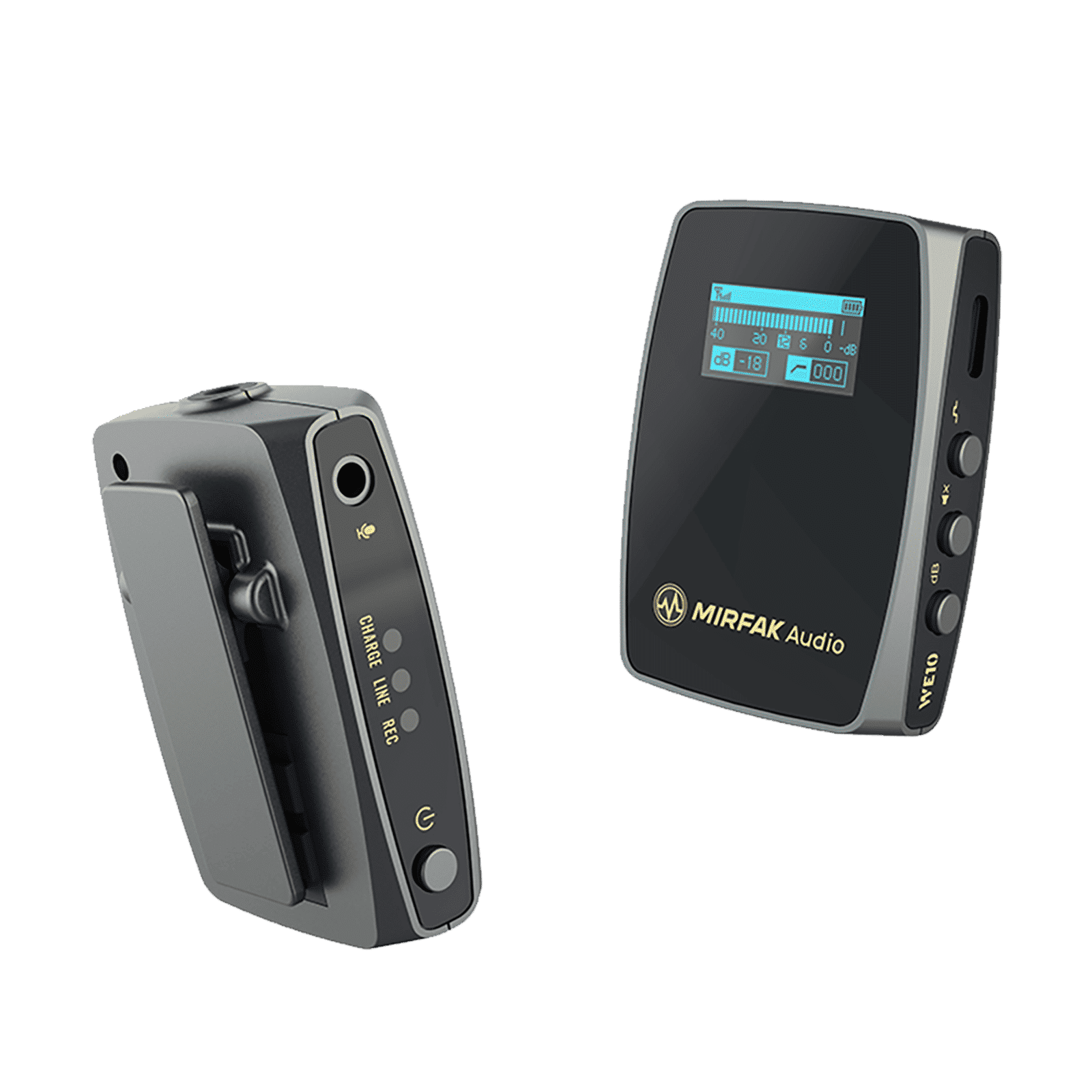 MIRFAK Audio WE10 Camera Mount Wireless Microphone (Multi-Function Screen, Black)_1