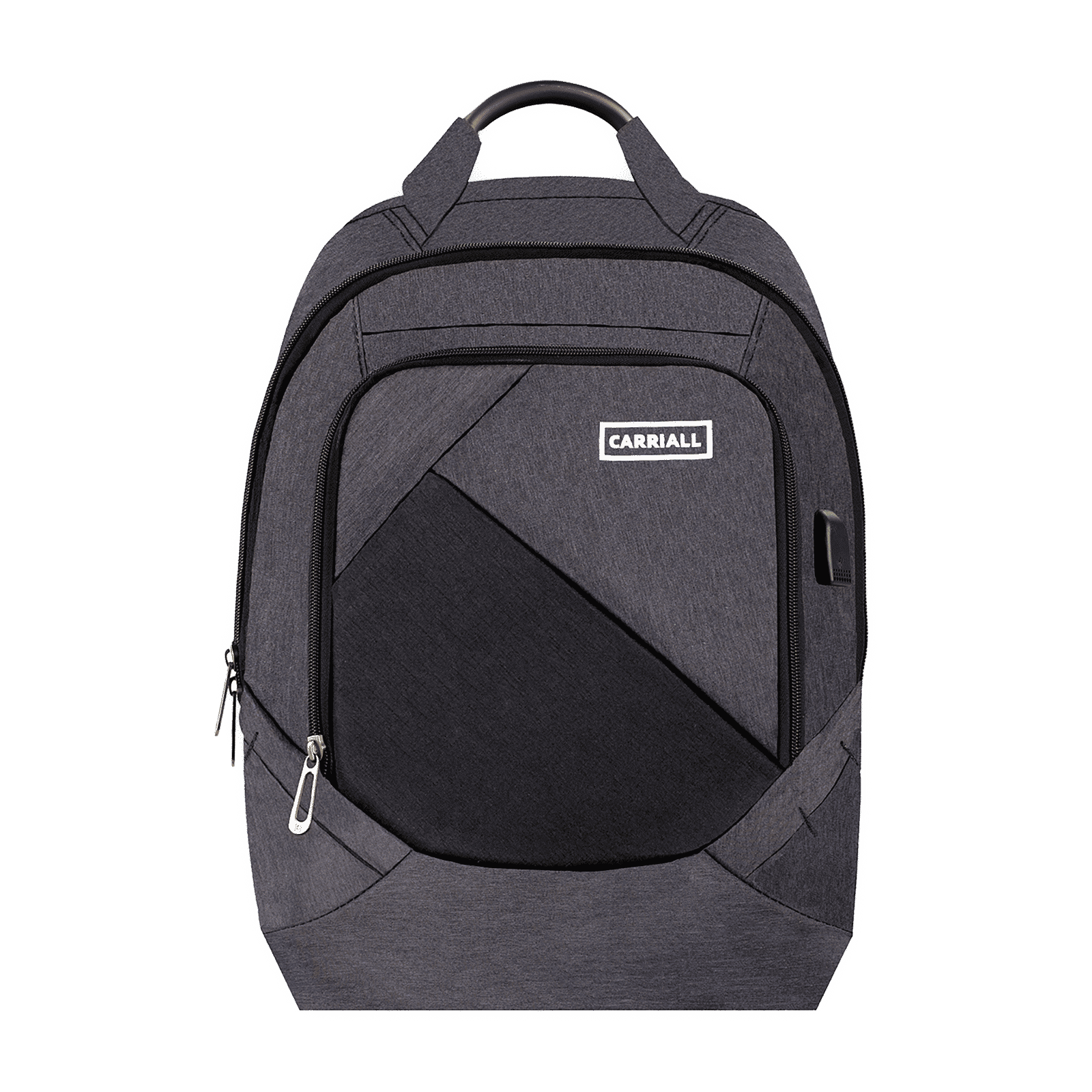 Carriall Minikin Polyester Laptop Backpack for 15.6 Inch Laptop (29.6 L, USB Charging Port, Black)_1