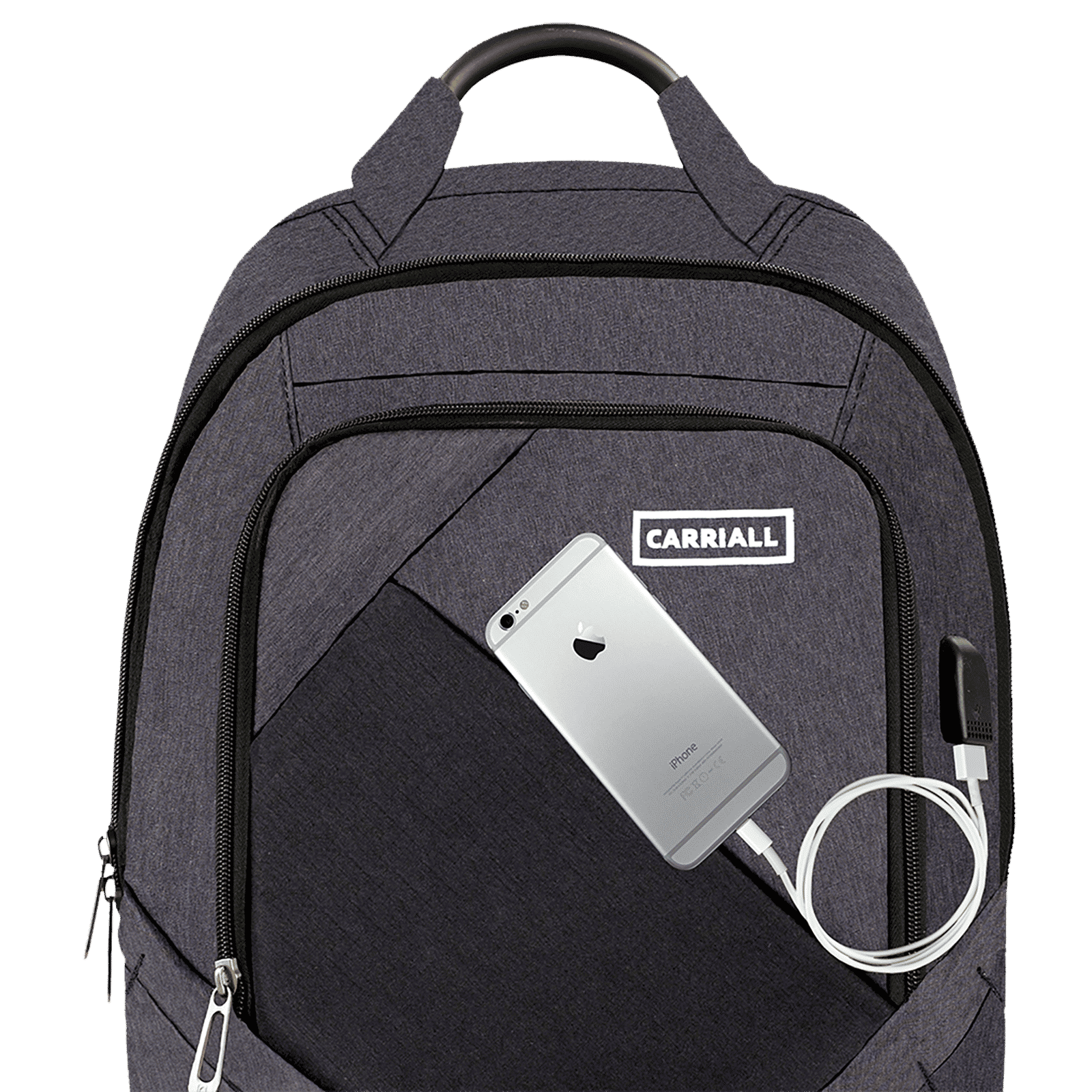 Carriall Minikin Polyester Laptop Backpack for 15.6 Inch Laptop (29.6 L, USB Charging Port, Black)_7