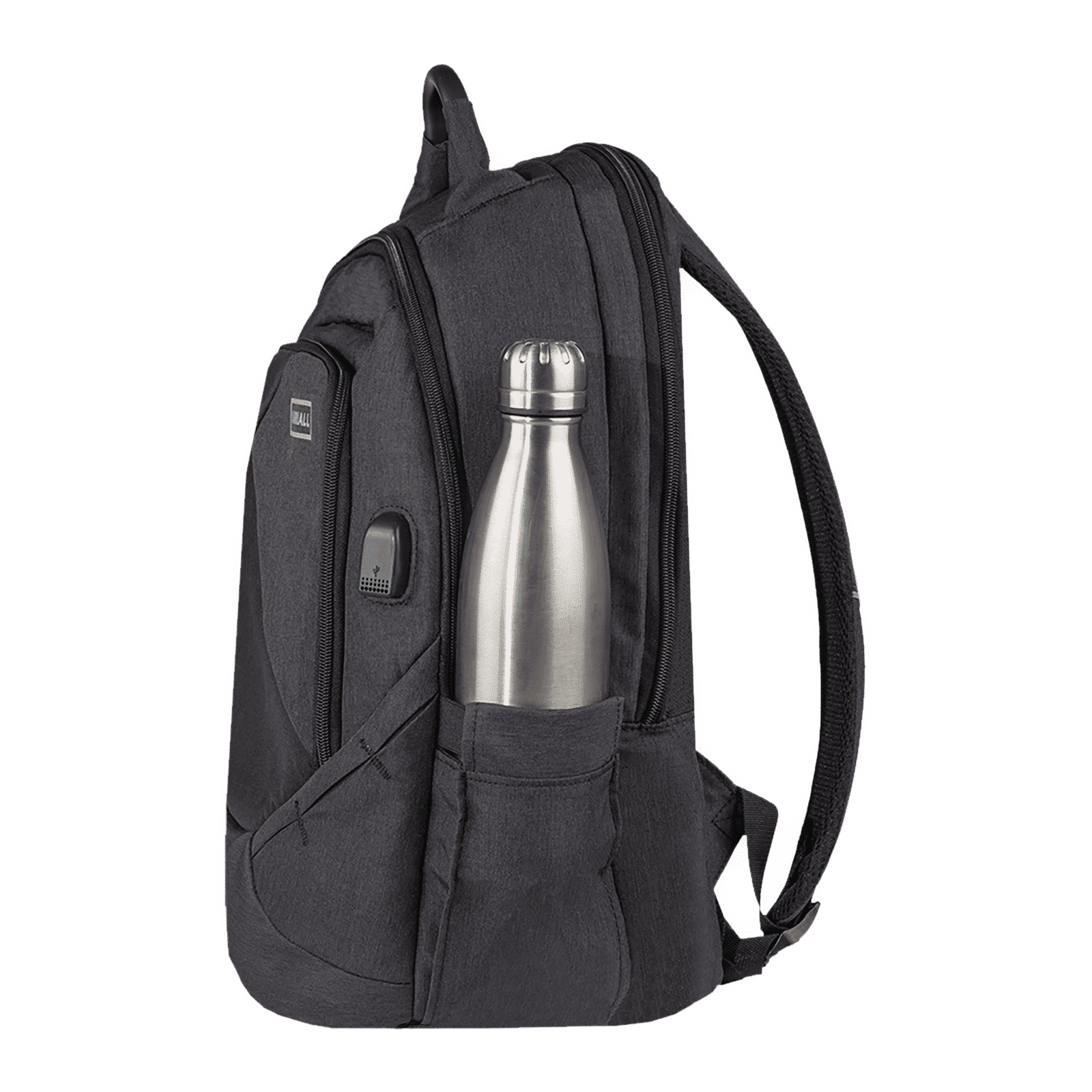 Carriall Minikin Polyester Laptop Backpack for 15.6 Inch Laptop (29.6 L, USB Charging Port, Black)_6