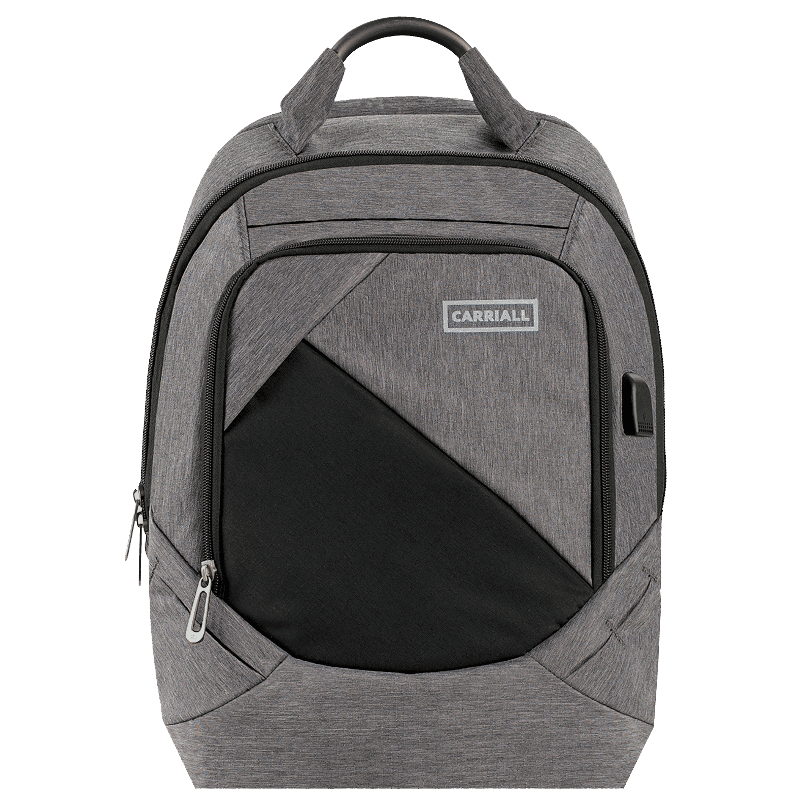 Carriall Minikin Polyester Laptop Backpack for 15.6 Inch Laptop (29.6 L, USB Charging Port, Grey)_1