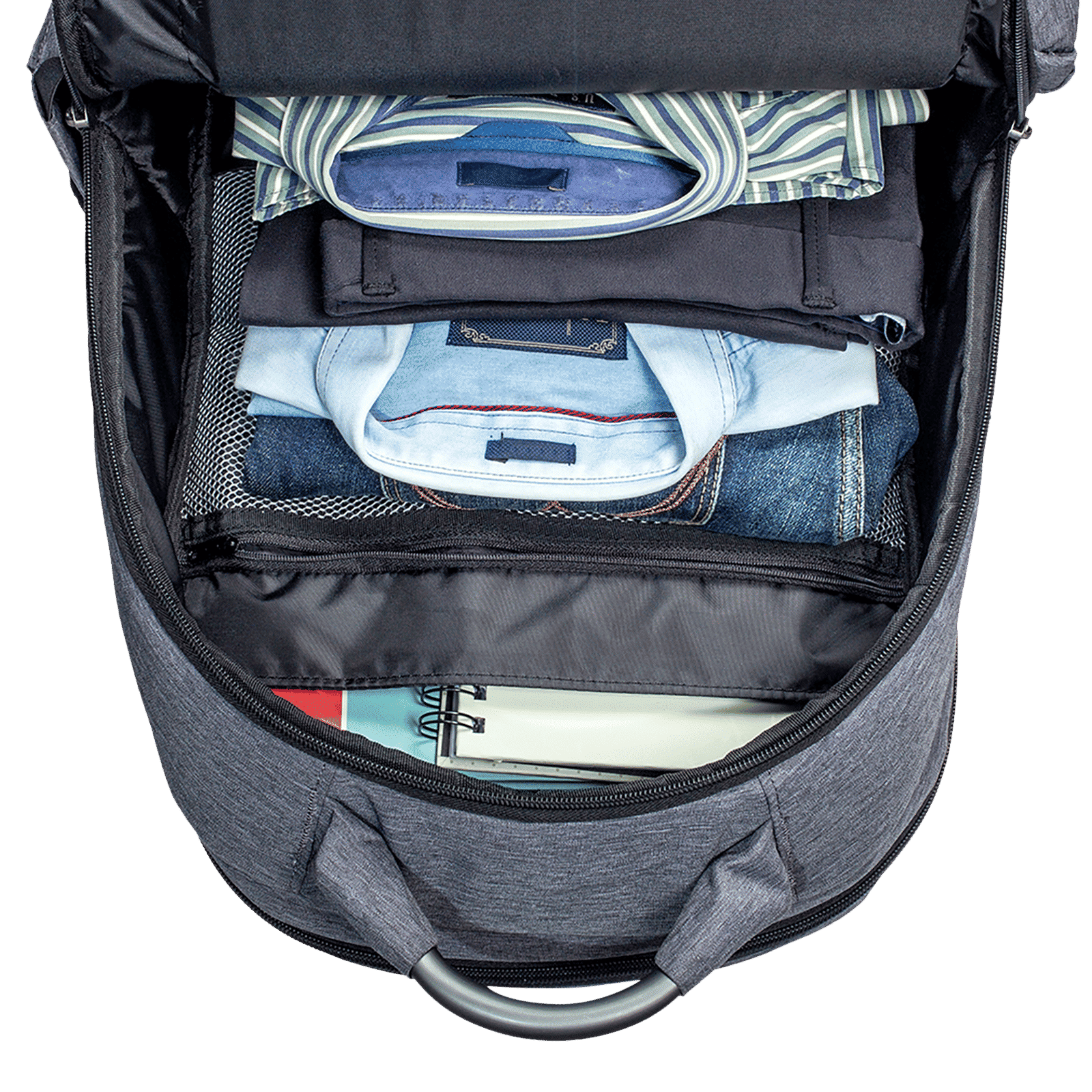 Carriall Minikin Polyester Laptop Backpack for 15.6 Inch Laptop (29.6 L, USB Charging Port, Grey)_10