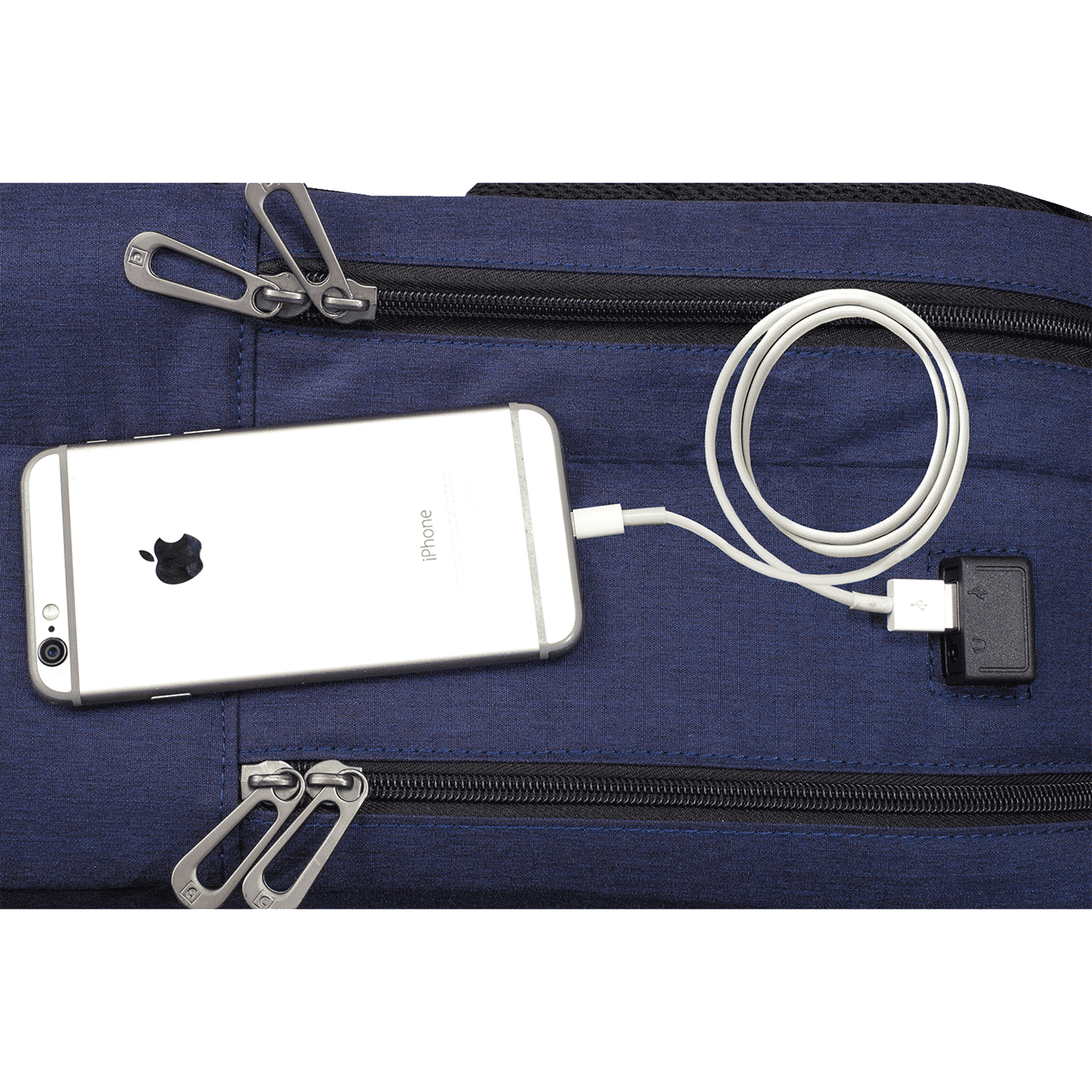 Carriall Minch Polyester Laptop Backpack for 15.6 Inch Laptop (27.3 L, USB Charging Port, Blue/Black)_10