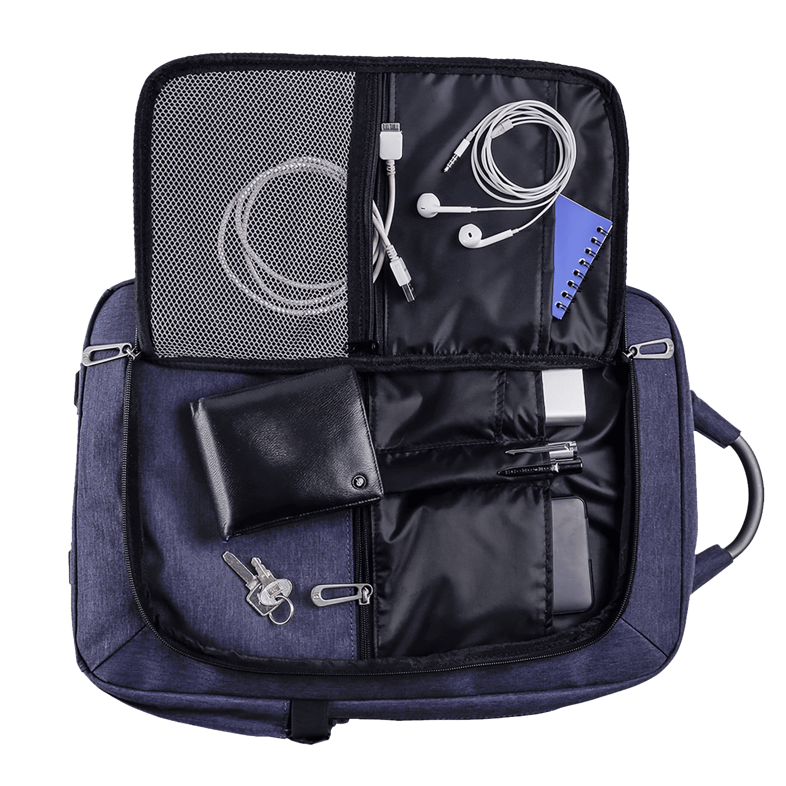 Carriall Minch Polyester Laptop Backpack for 15.6 Inch Laptop (27.3 L, USB Charging Port, Blue/Black)_13