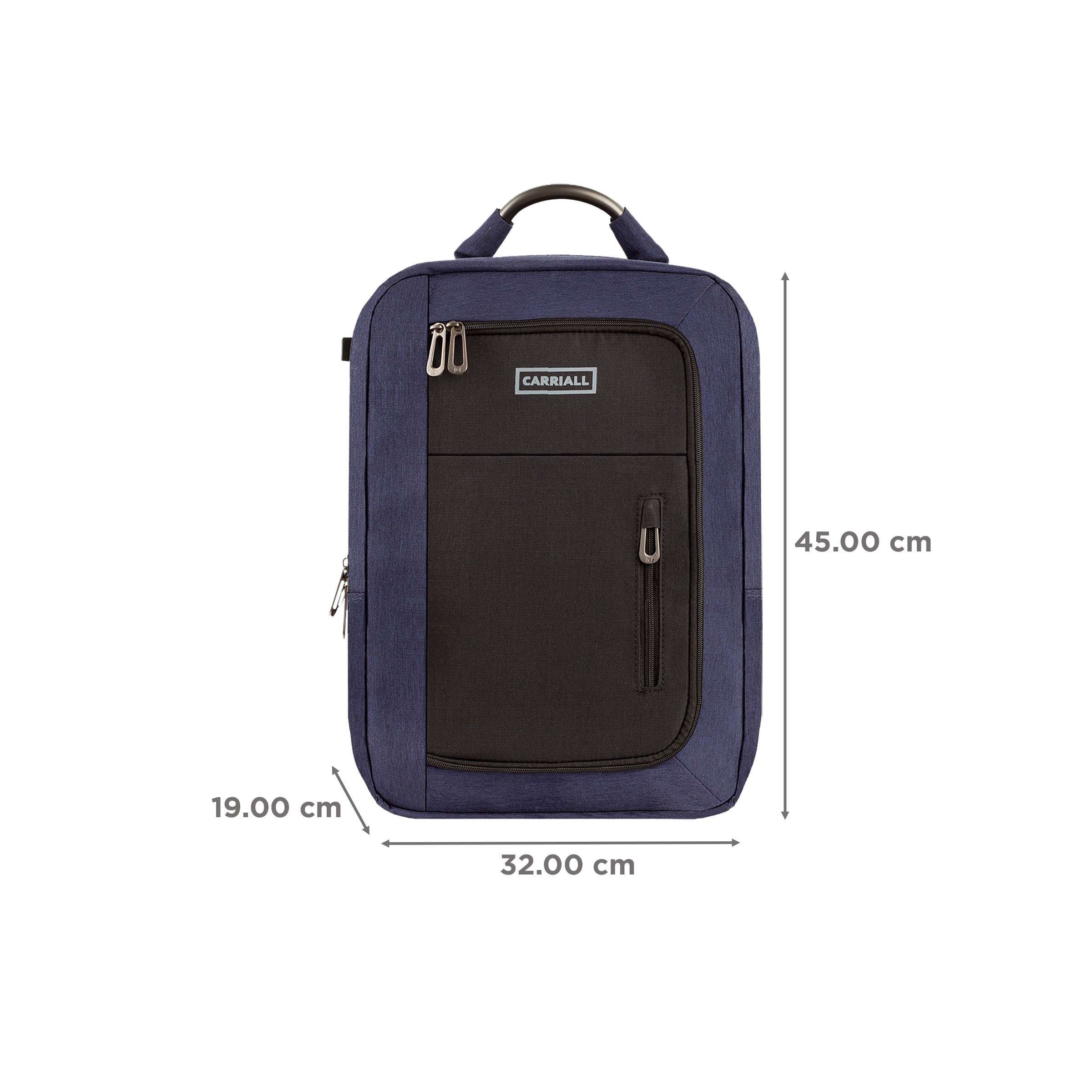 Carriall Minch Polyester Laptop Backpack for 15.6 Inch Laptop (27.3 L, USB Charging Port, Blue/Black)_3