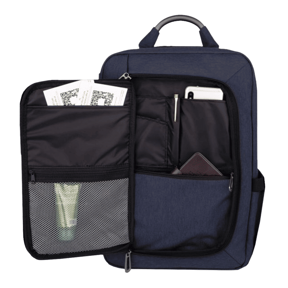 Carriall Minch Polyester Laptop Backpack for 15.6 Inch Laptop (27.3 L, USB Charging Port, Blue/Black)_5