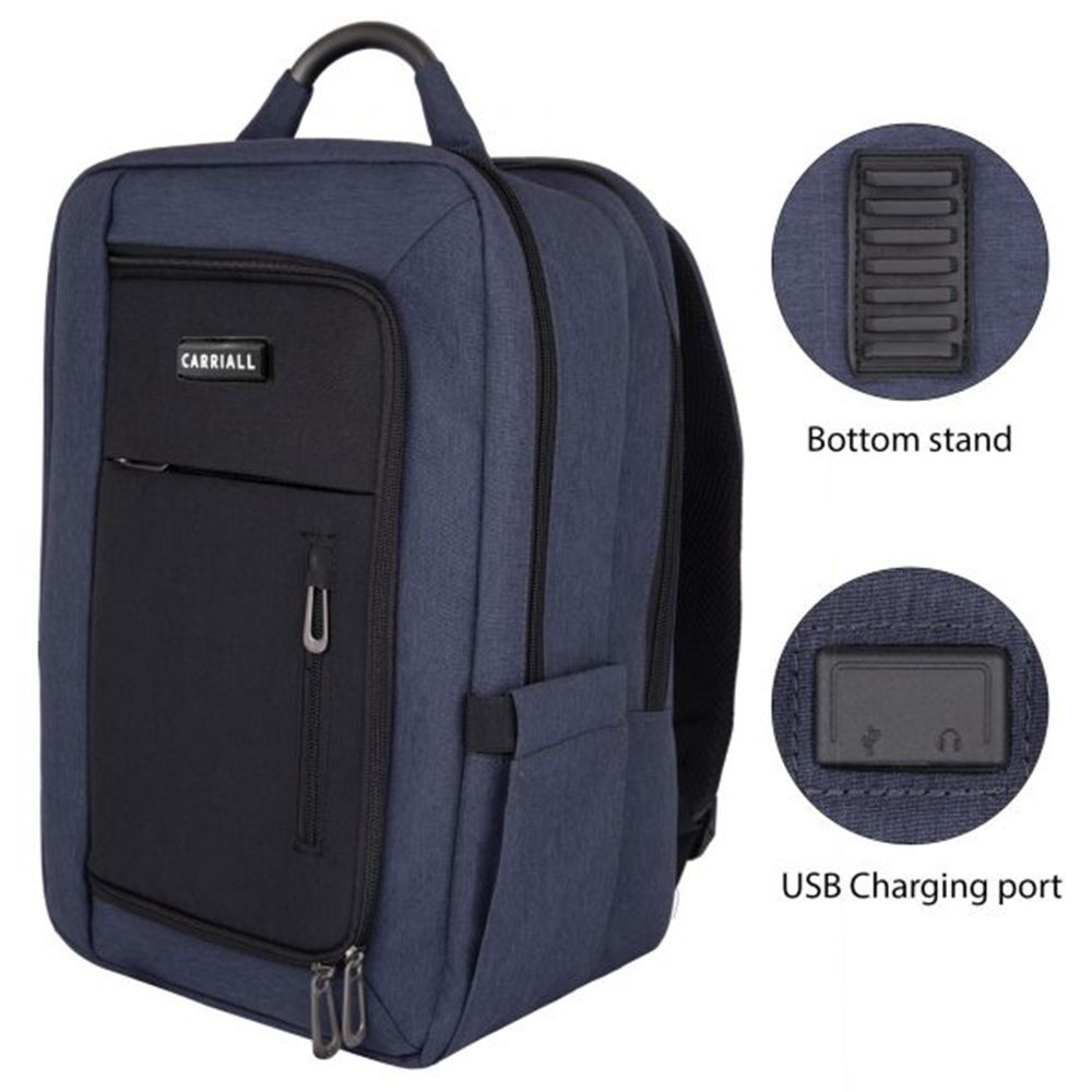 Carriall Minch Polyester Laptop Backpack for 15.6 Inch Laptop (27.3 L, USB Charging Port, Black)_7