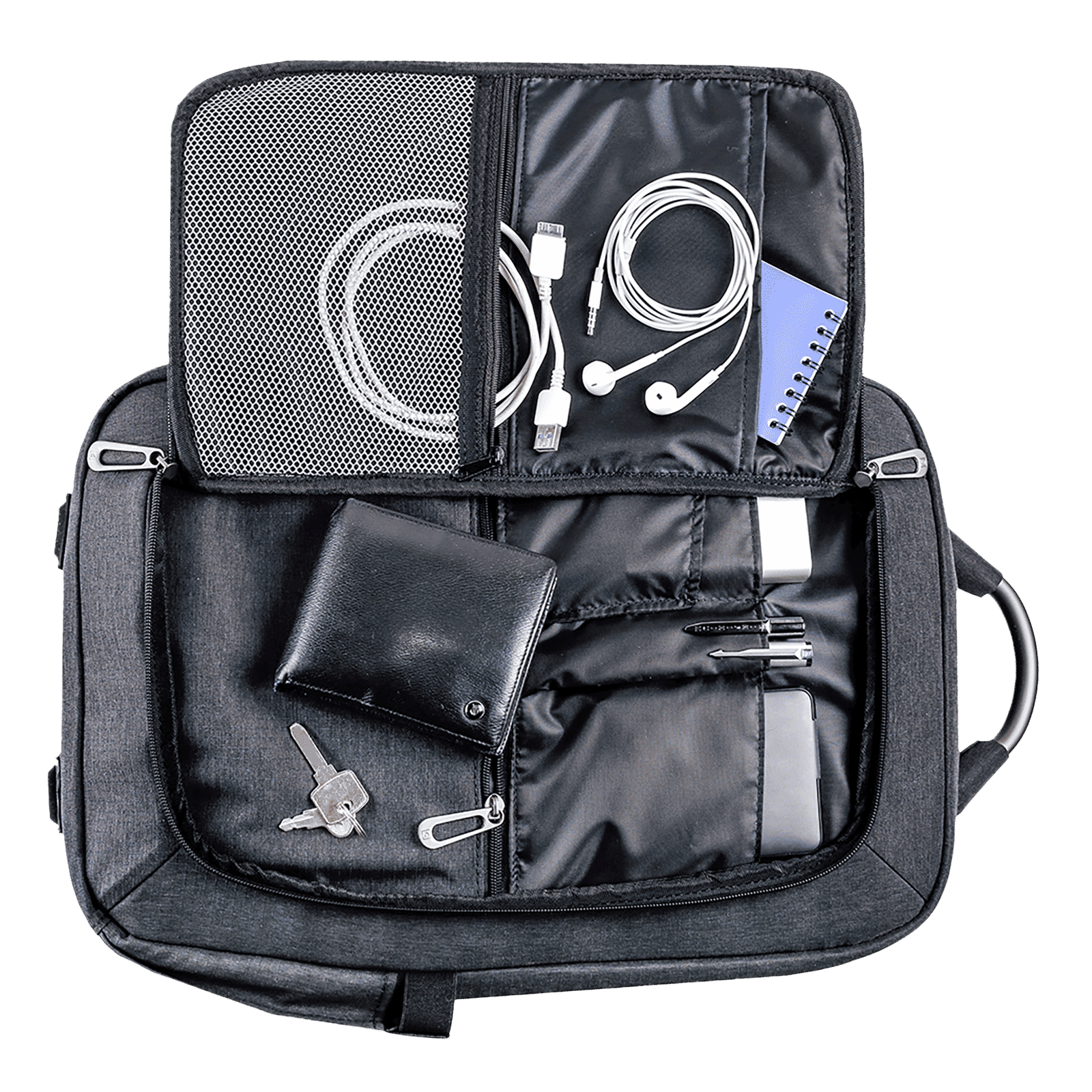 Carriall Minch Polyester Laptop Backpack for 15.6 Inch Laptop (27.3 L, USB Charging Port, Black)_12