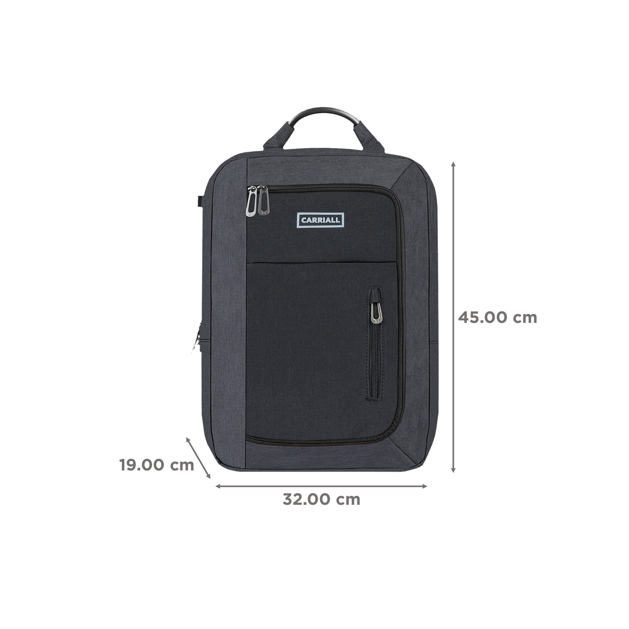 Carriall Minch Polyester Laptop Backpack for 15.6 Inch Laptop (27.3 L, USB Charging Port, Black)_3
