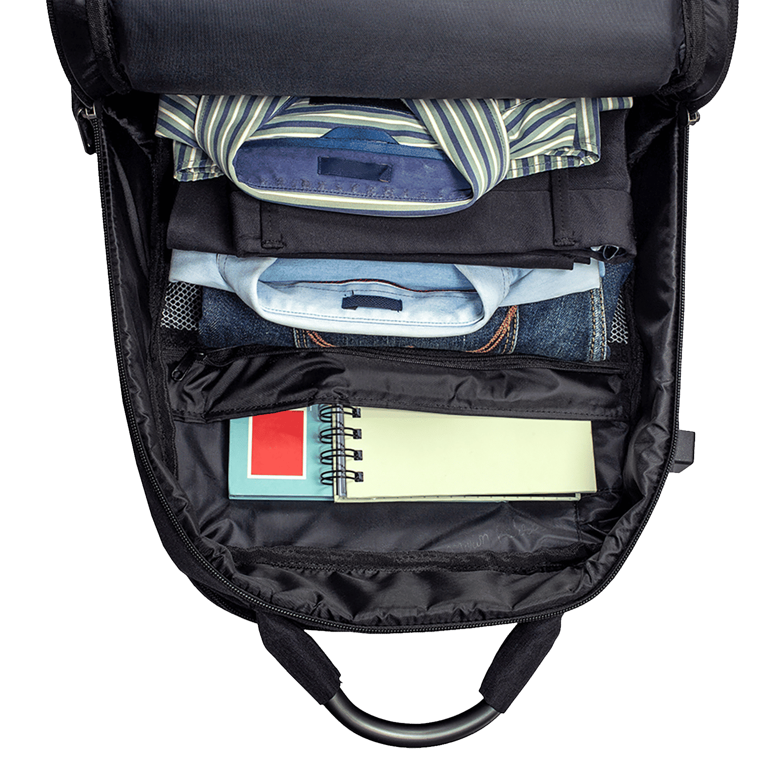 Carriall Minch Polyester Laptop Backpack for 15.6 Inch Laptop (27.3 L, USB Charging Port, Black)_5