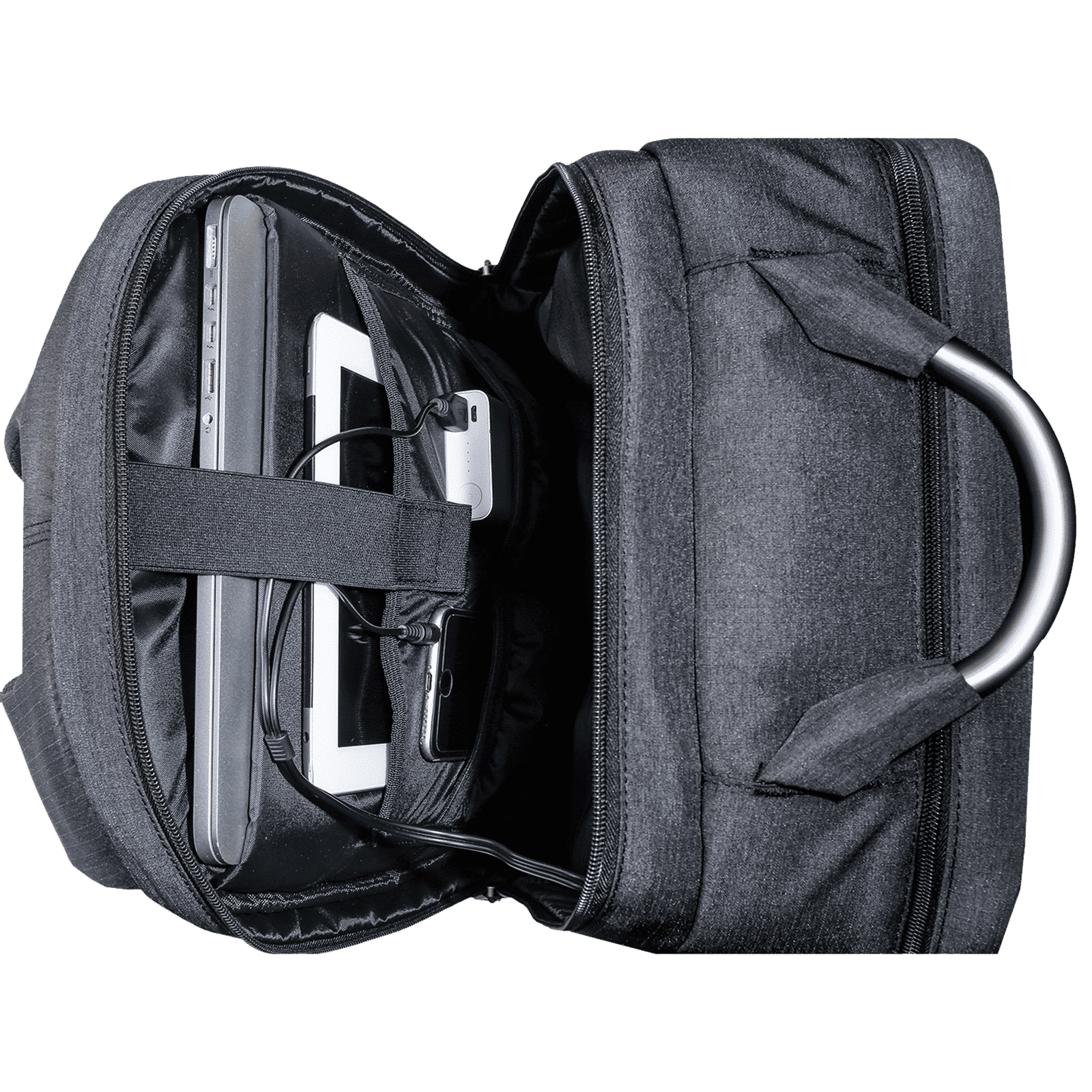 Carriall Minch Polyester Laptop Backpack for 15.6 Inch Laptop (27.3 L, USB Charging Port, Black)_6