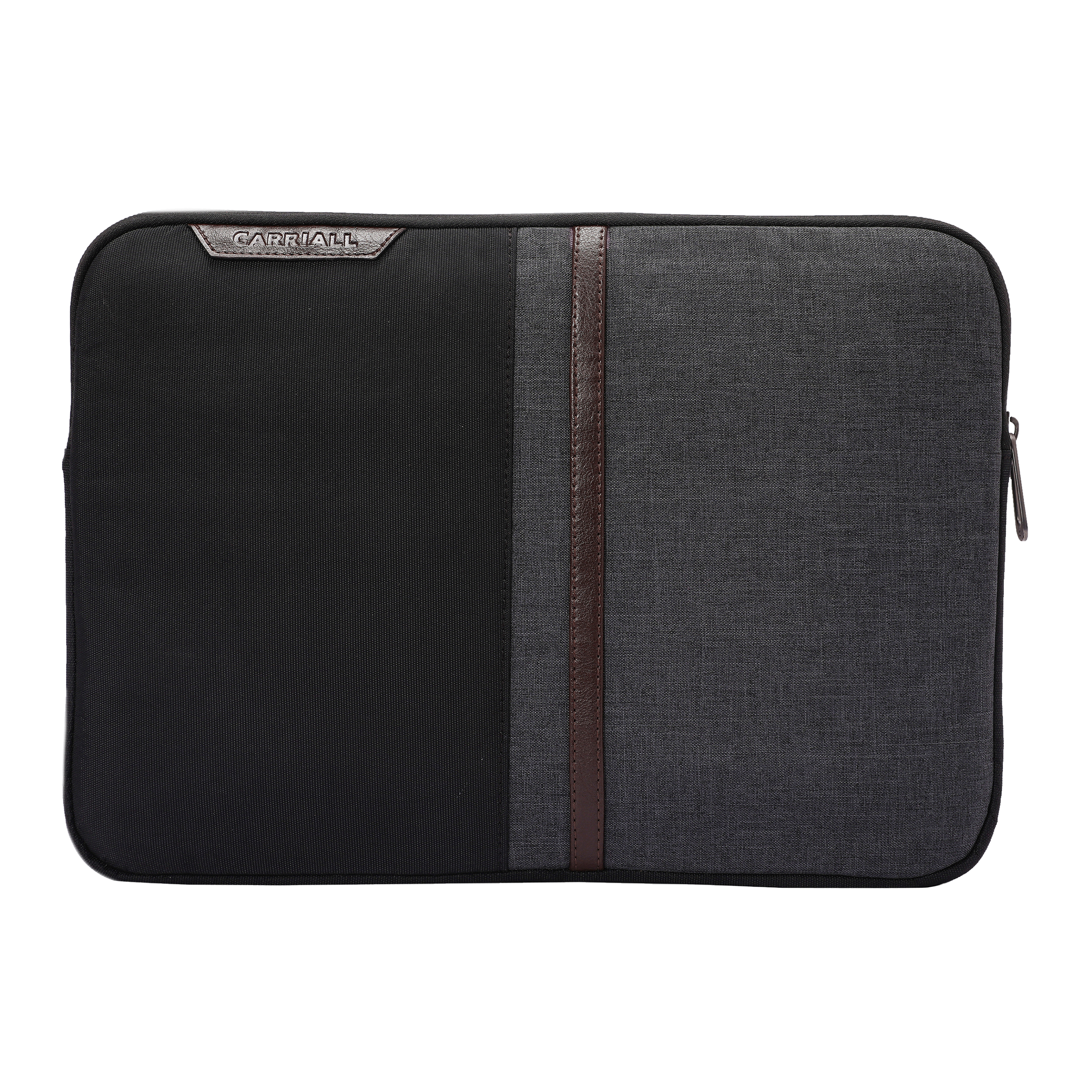 Carriall Suave Fabric, Polyester Laptop Sleeve for 15 Inch Laptop (2 L, Water Resistant, Black/Grey) Carriall Suave Fabric, Polyester Laptop Sleeve for 15 Inch Laptop (2 L, Water Resistant, Black/Grey)_1