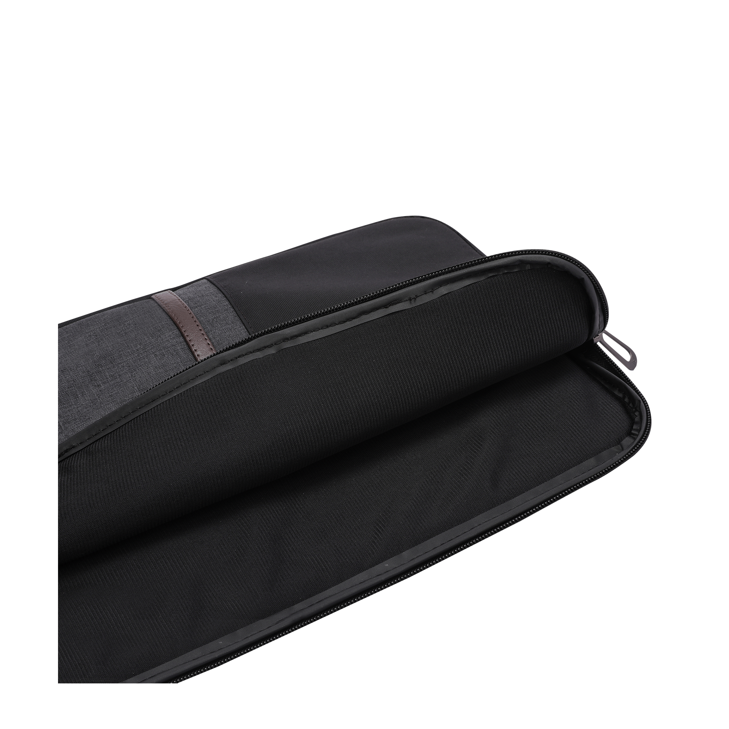 Carriall Suave Fabric, Polyester Laptop Sleeve for 16 Inch Laptop (Water Resistant, Black/Grey)_4