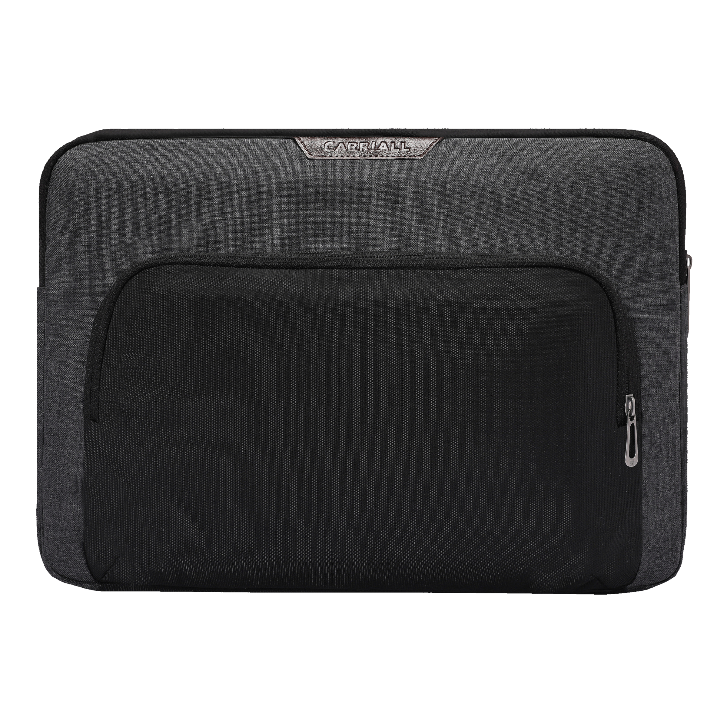 Carriall Noble Fabric, Polyester Laptop Sleeve for 13 Inch Laptop (2 L, Water Resistant, Black/Grey)_1