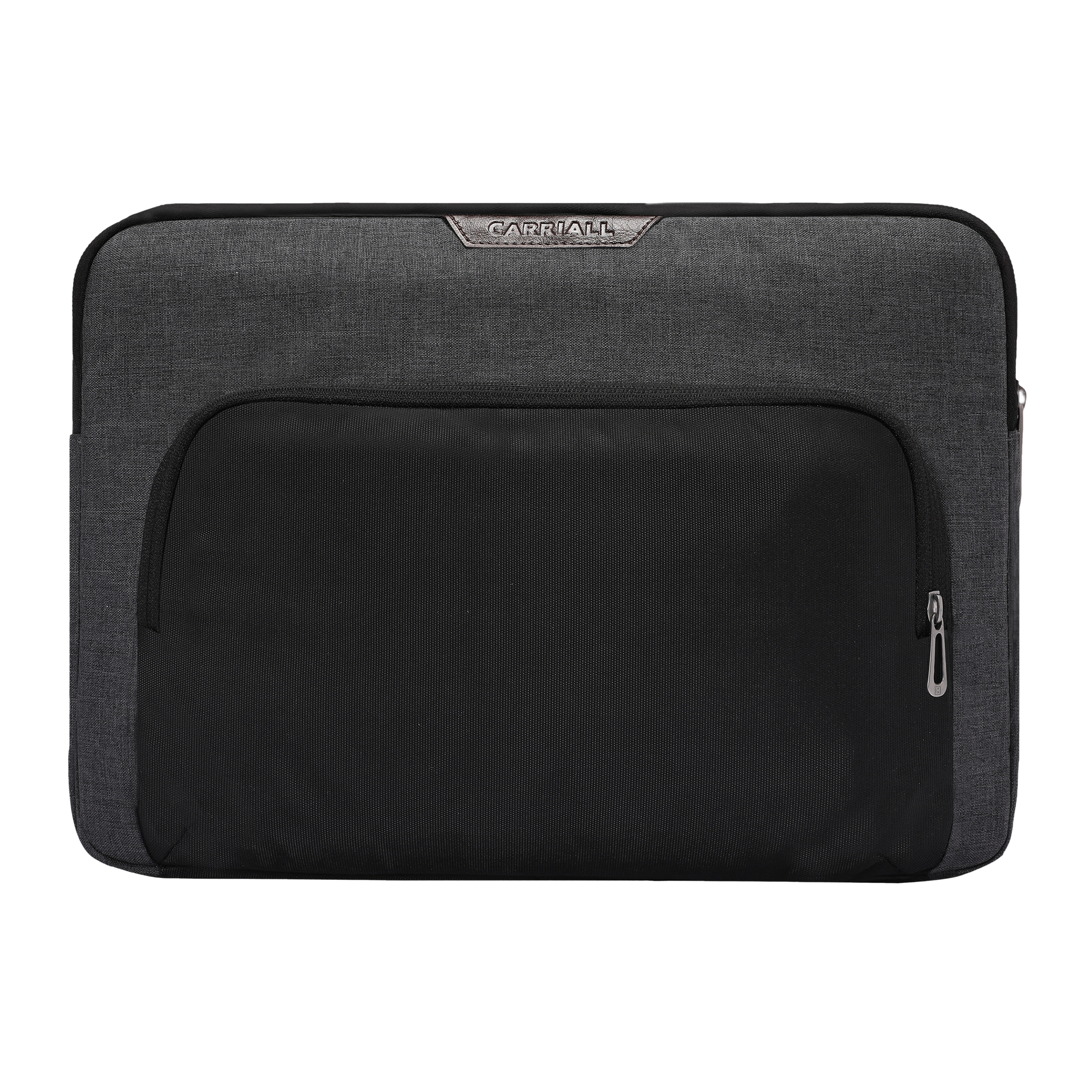 Carriall Noble Fabric, Polyester Laptop Sleeve for 13 Inch Laptop (Water Resistant, Black/Grey)_1