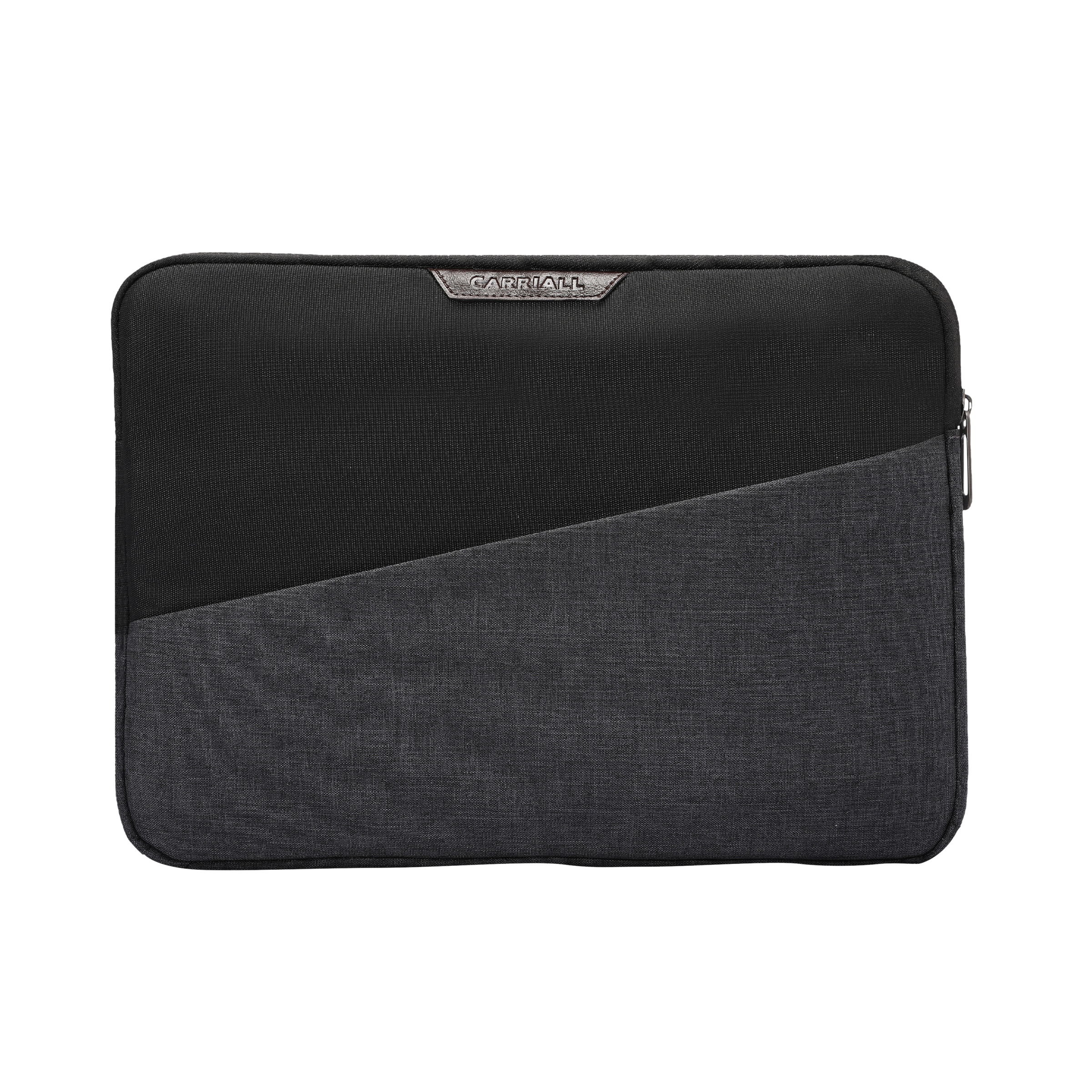 Carriall Ascent Fabric, Polyester Laptop Sleeve for 15 Inch Laptop (Water Resistant, Black/Grey)_1
