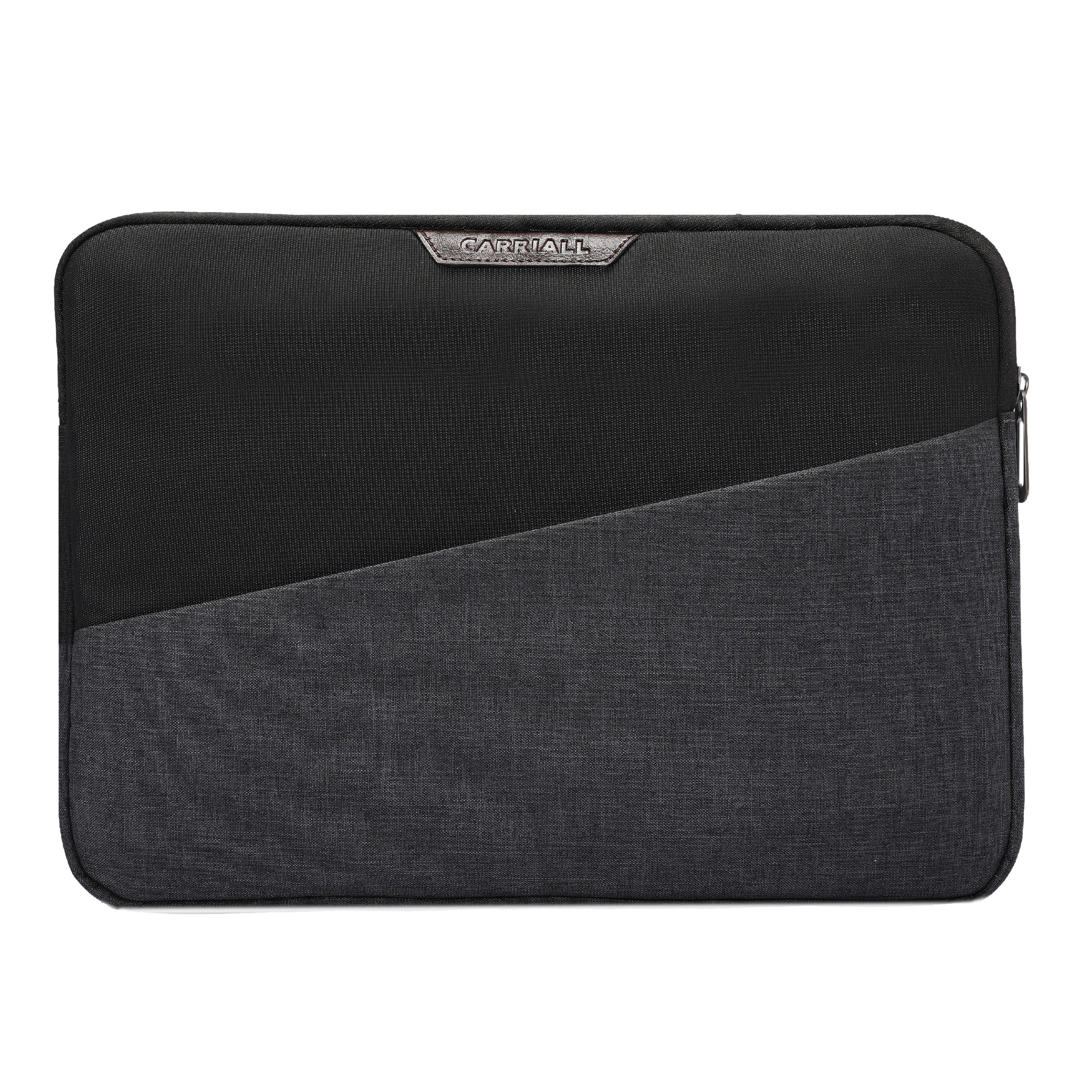 Carriall Ascent Fabric, Polyester Laptop Sleeve for 13 Inch Laptop (Water Resistant, Black/Grey)_1