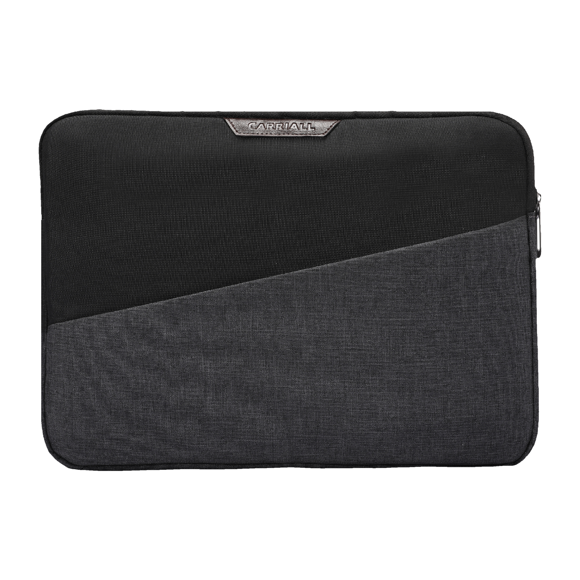 Carriall Ascent Fabric, Polyester Laptop Sleeve for 16 Inch Laptop (Water Resistant, Black/Grey)_1