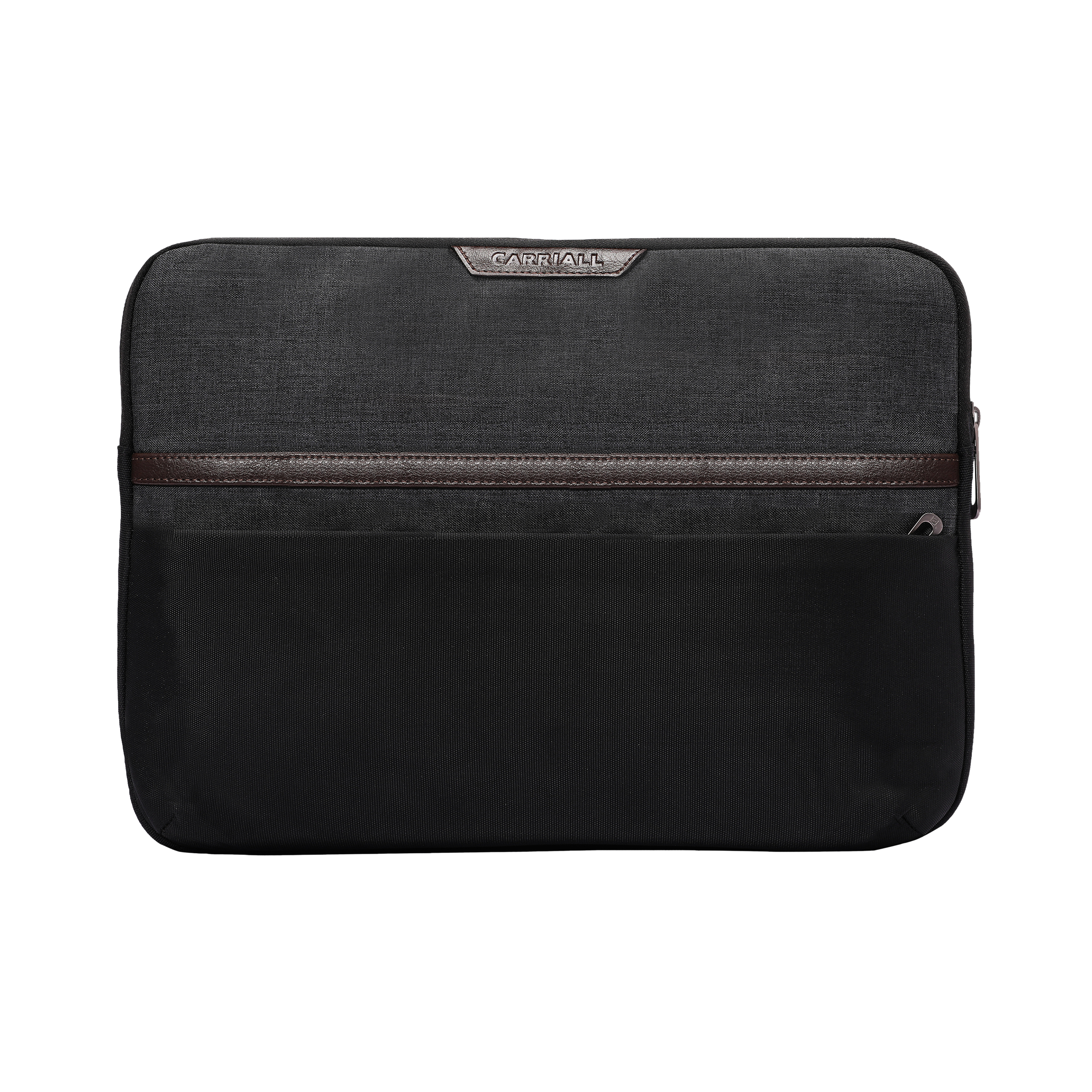 Carriall Urbane Fabric, Polyester Laptop Sleeve for 13 Inch Laptop (Water Resistant, Black/Grey)_1