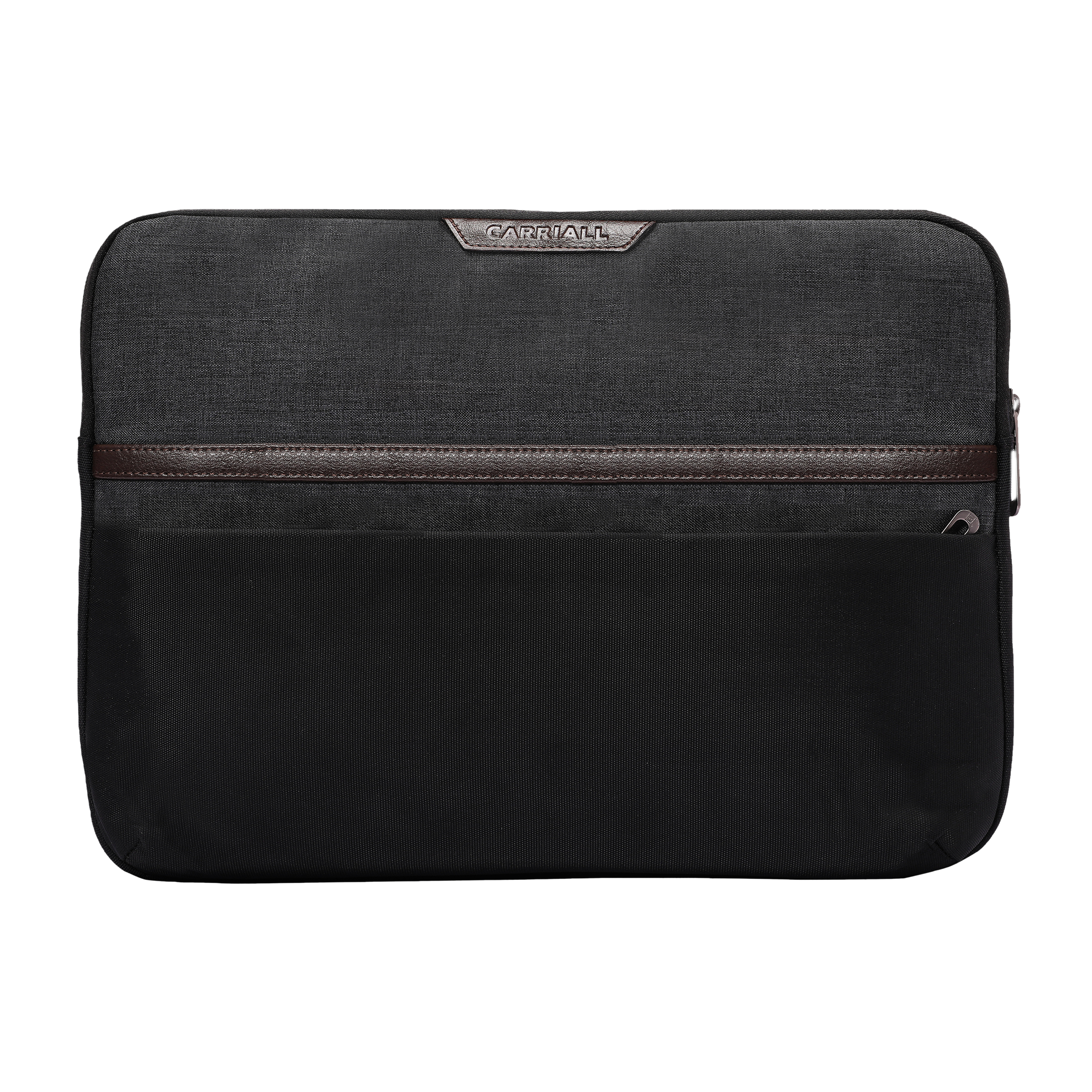 Carriall Urbane Fabric, Polyester Laptop Sleeve for 16 Inch Laptop (Water Resistant, Black/Grey)_1
