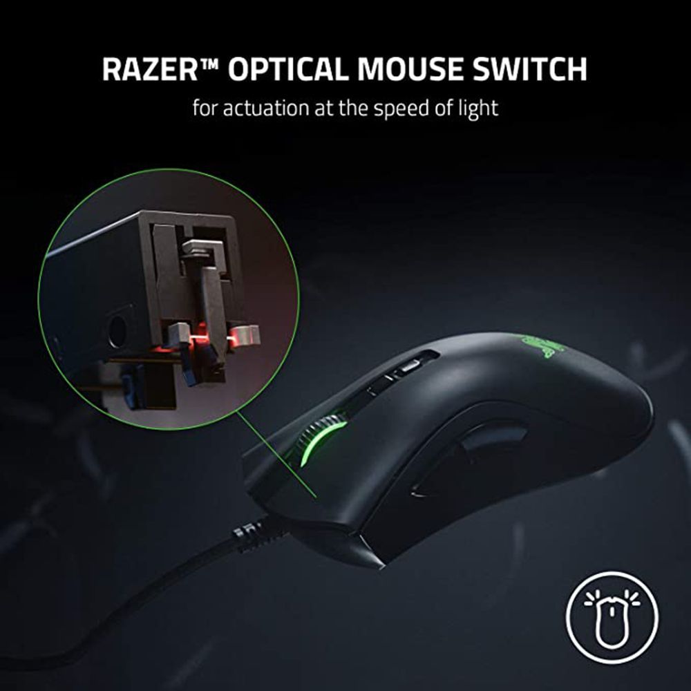 RAZER DeathAdder V2 Wired Optical Gaming Mouse (20000 DPI, RGB Backlit, Black)_10