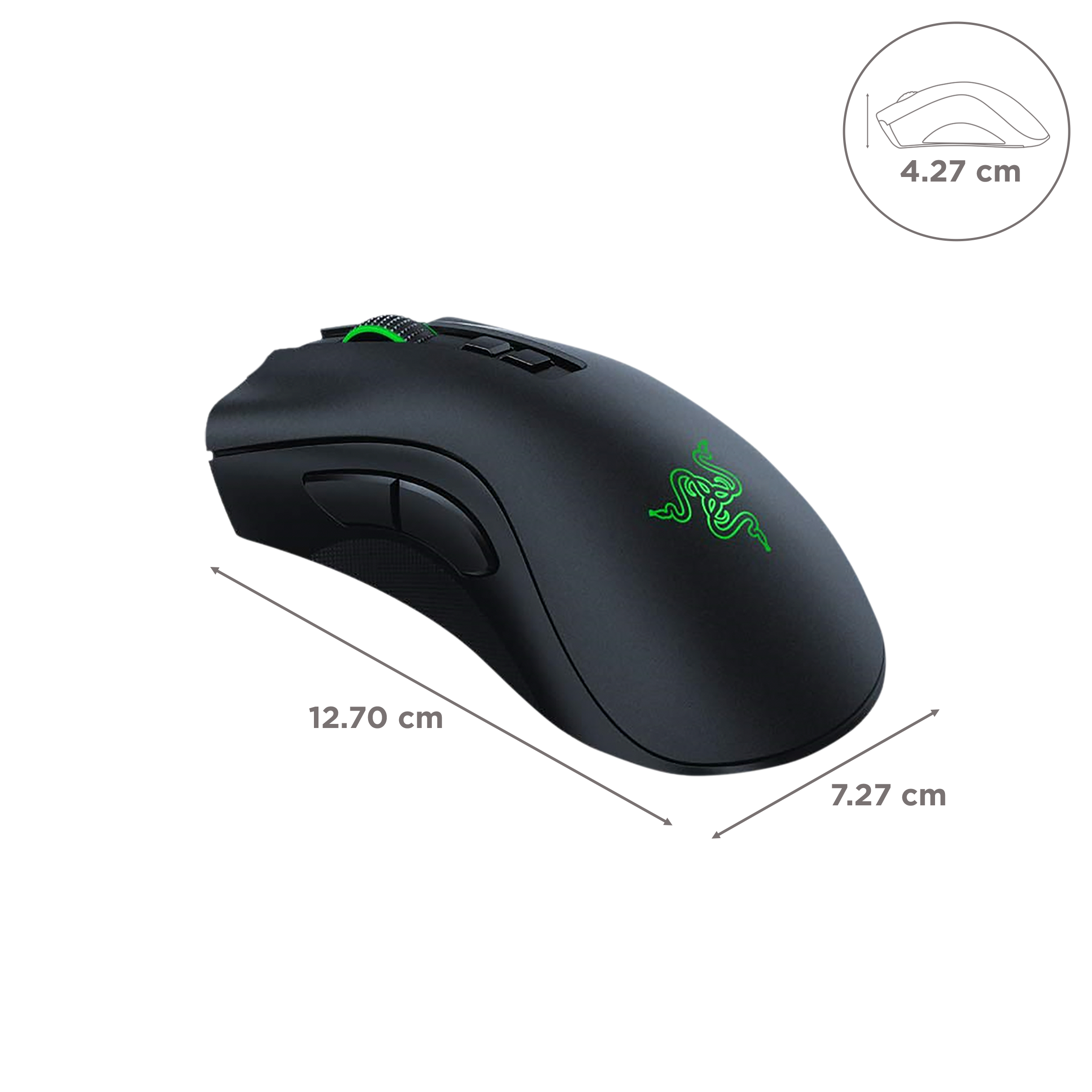 RAZER DeathAdder V2 Wired Optical Gaming Mouse (20000 DPI, RGB Backlit, Black)_3