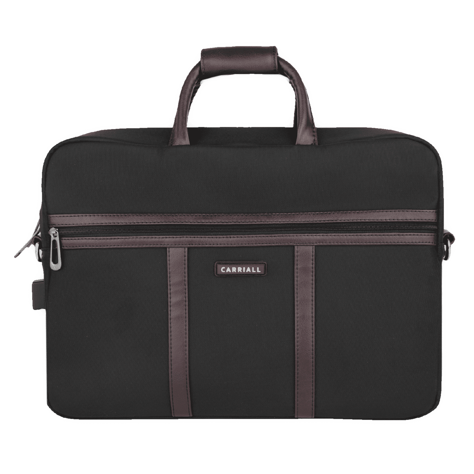 Carriall Claro Polyester, Faux Leather Laptop Sling Bag for 13 & 15.6 Inch Laptop (11 L, USB Charging Port, Black)_1