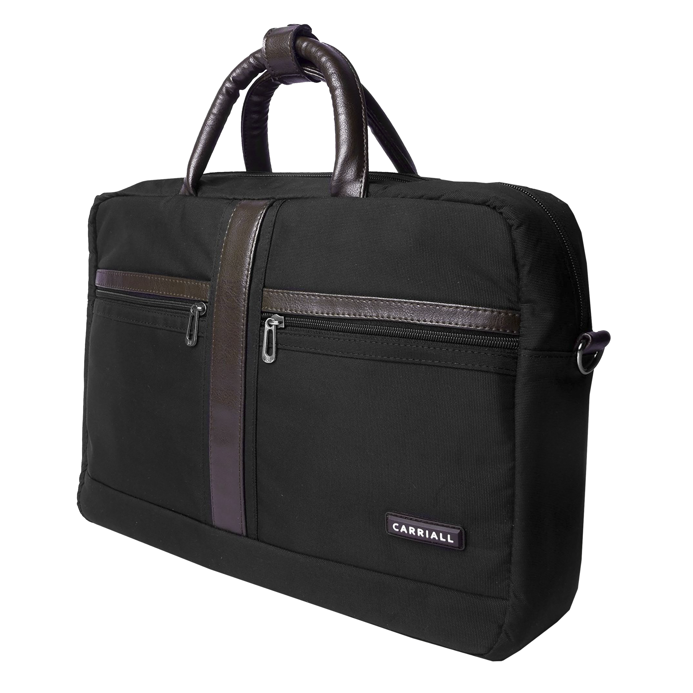 Carriall Ampio Polyester, Faux Leather Laptop Sling Bag for 13 & 15.6 Inch Laptop (18.45 L, USB Charging Port, Black)_10