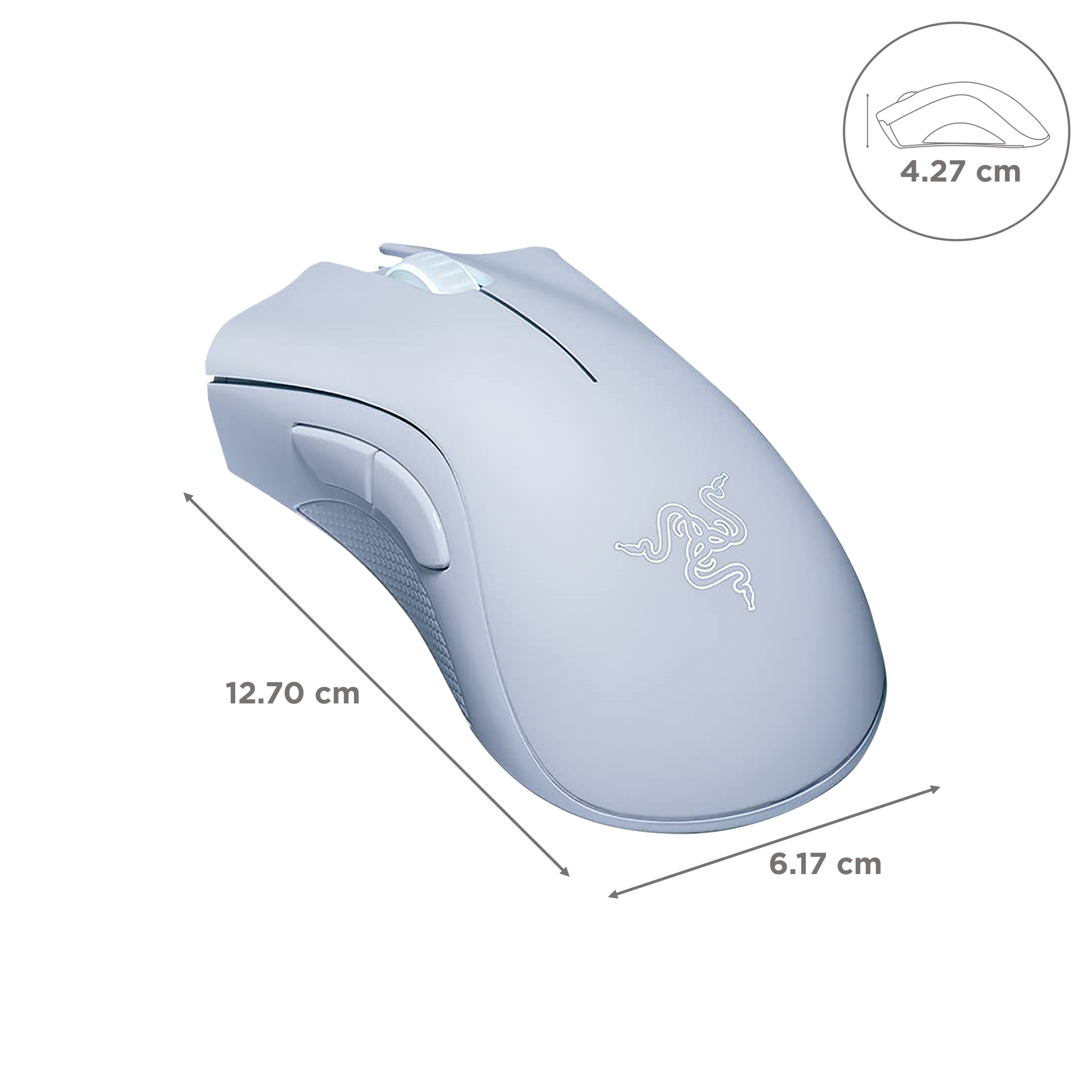 RAZER DeathAdder Essential Wired Optical Gaming Mouse (6400 DPI, RGB Backlit, White)_3