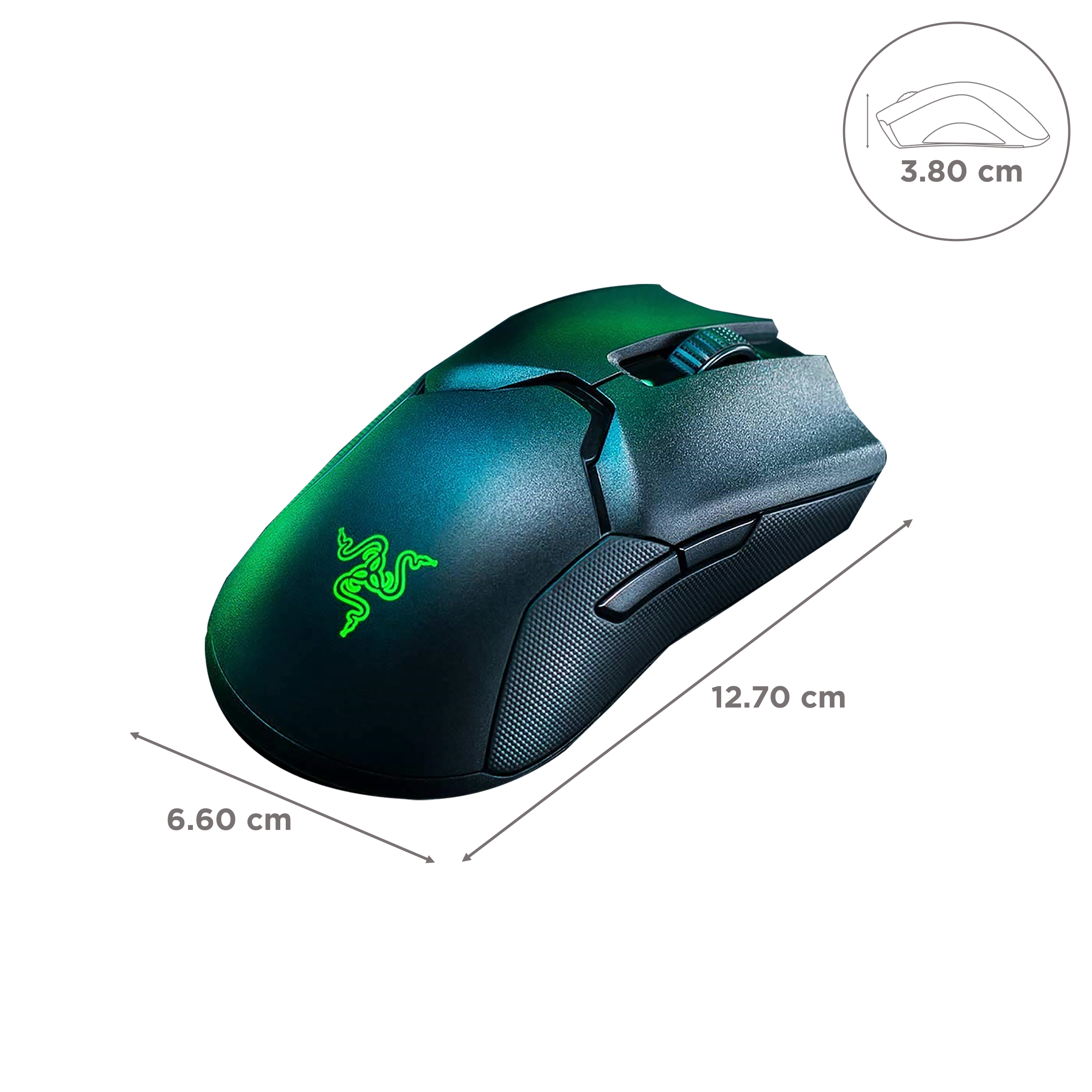 RAZER Viper Ultimate Rechargeable Wireless Optical Gaming Mouse (20000 DPI, Lightsync RGB, Black) RAZER Viper Ultimate Rechargeable Wireless Optical Gaming Mouse (20000 DPI, Lightsync RGB, Black)_3