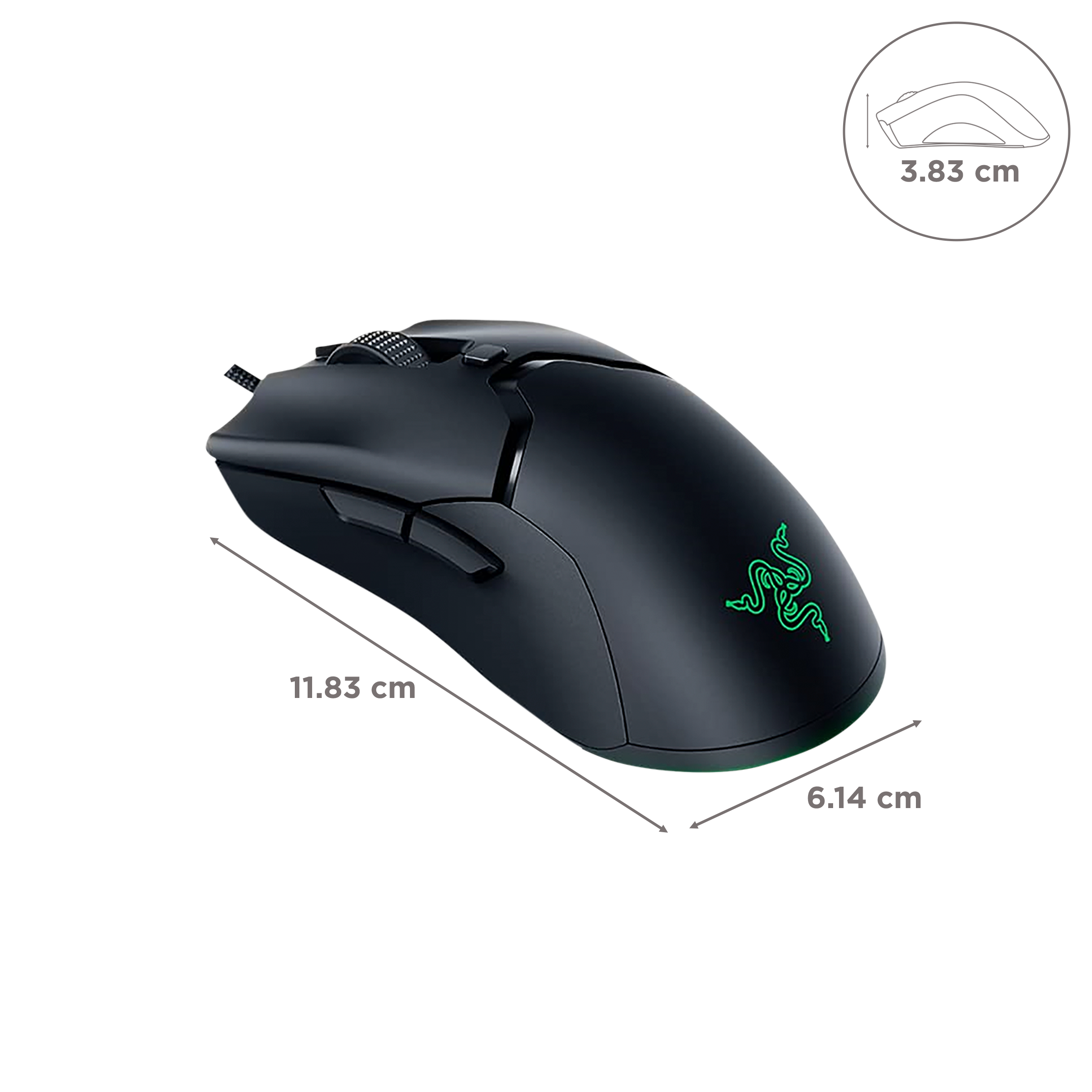RAZER Viper Mini Wired Optical Gaming Mouse (8500 DPI, Ultra-Lightweight Design, Black)_3