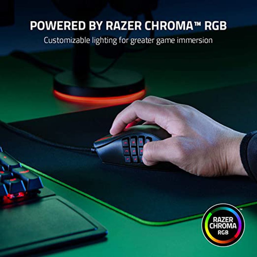 RAZER Naga X Wired Optical Gaming Mouse (18000 DPI, Lightsync RGB, Black)_7