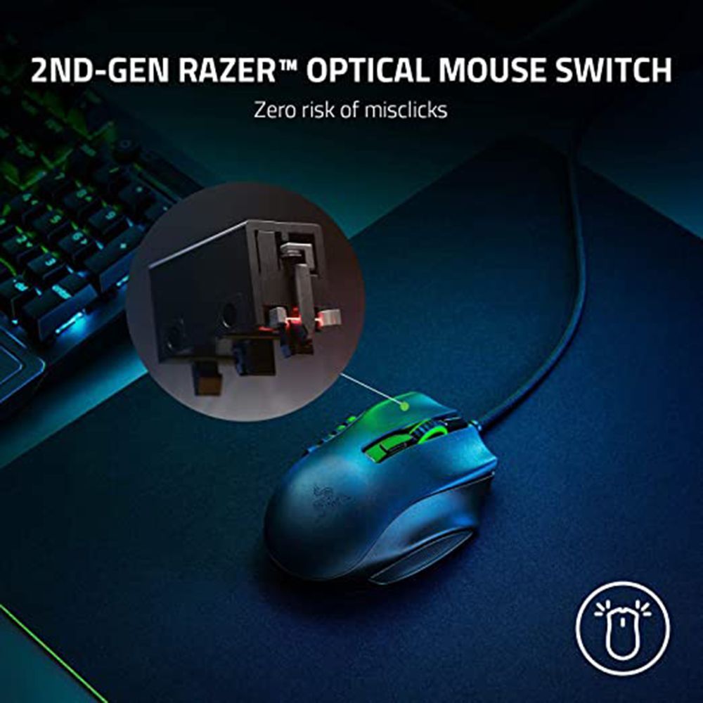 RAZER Naga X Wired Optical Gaming Mouse (18000 DPI, Lightsync RGB, Black)_8